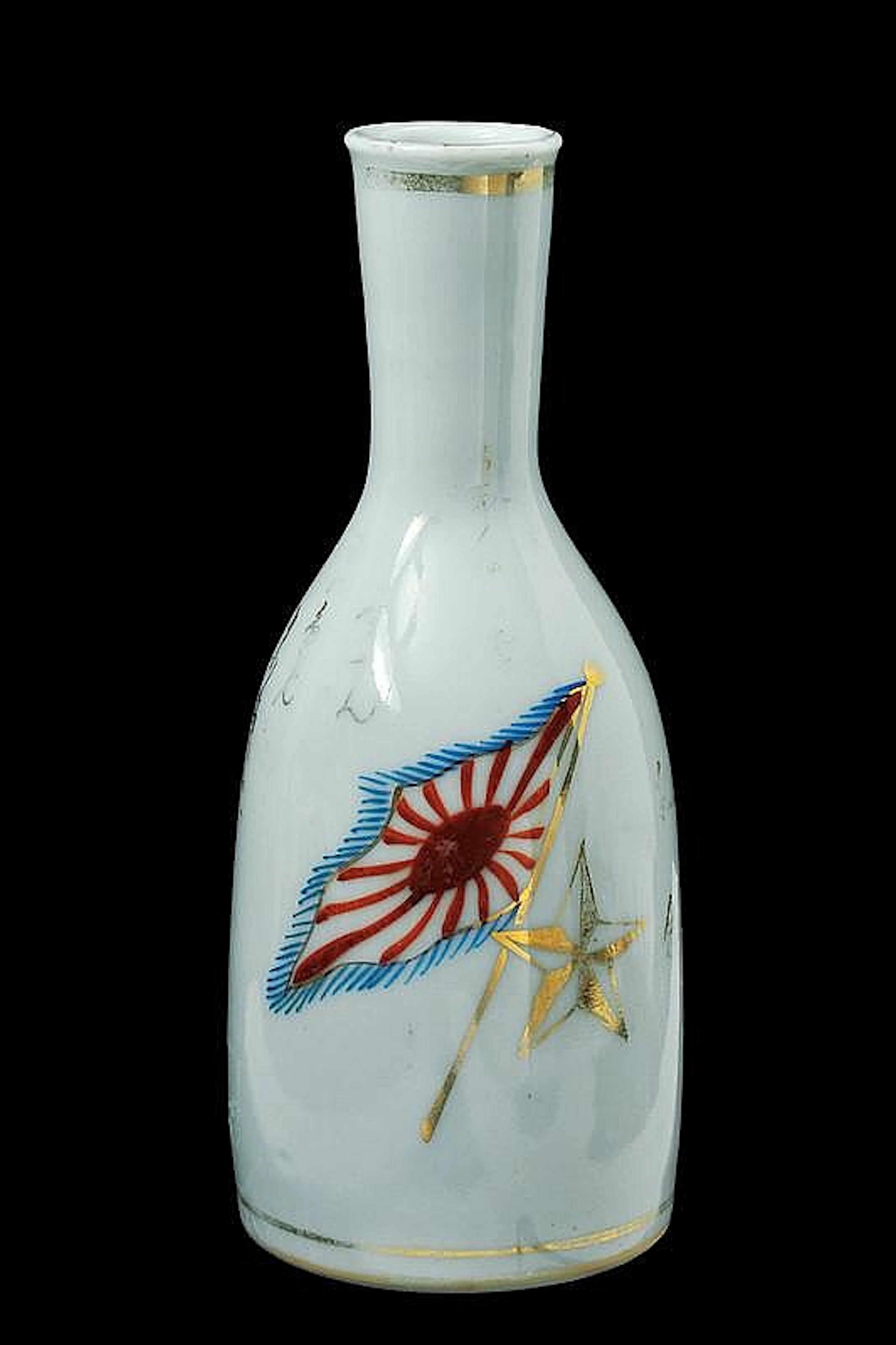 A porcelain sake bottle of the 6th Infantry Division