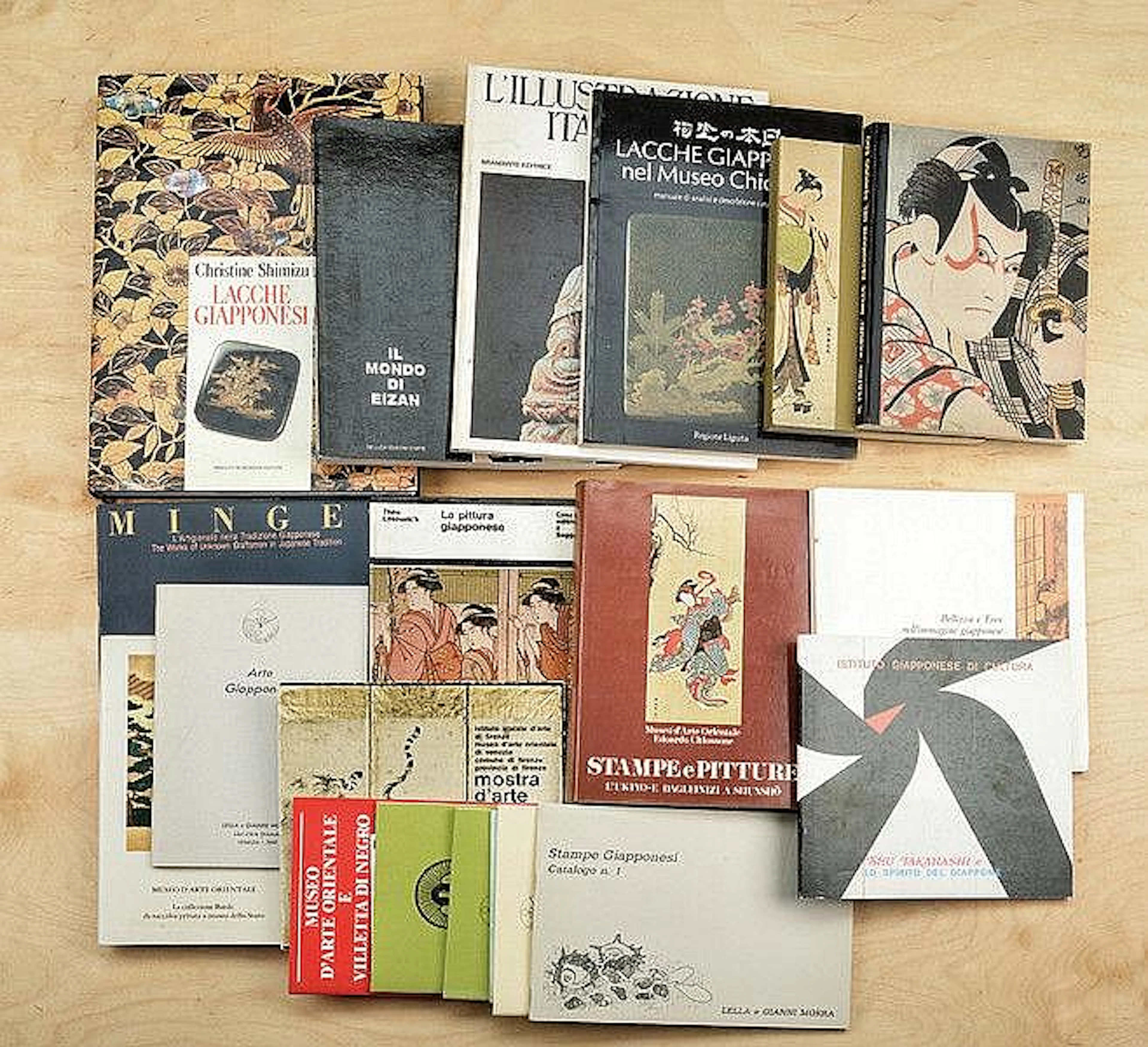 A small collection of volumes on Japanese art