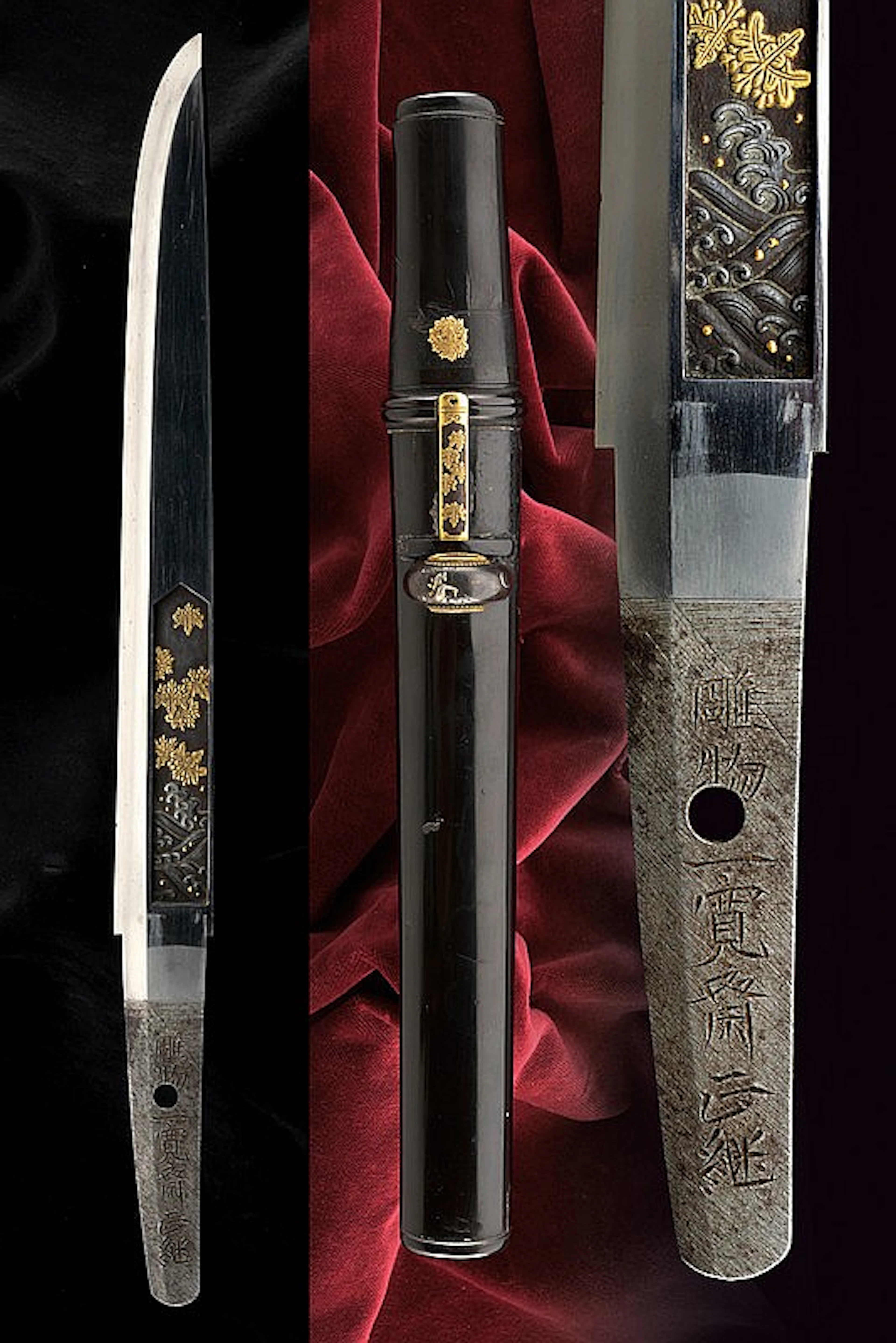 An important tanto by Naomitsu with horimono by Masatsugu