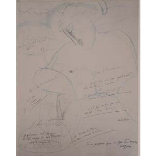 Amedeo MODIGLIANI (dopo): The Emerald Table - Litografia firmata, 1959