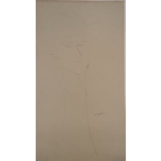 Amedeo MODIGLIANI (dopo): Uomo con cappello - Litografia firmata, 1959