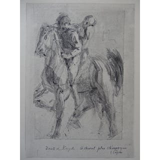 Auguste RODIN (d’après) - Dante et Pégase, 1897, Gravure