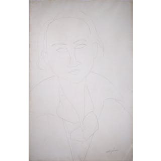 Amedeo Modigliani Ritratto di donna, 1917 ca. Disegno originale a matita