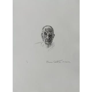 Henri CARTIER-BRESSON - Portrait of Aragon, 1994 - Lithograph signed