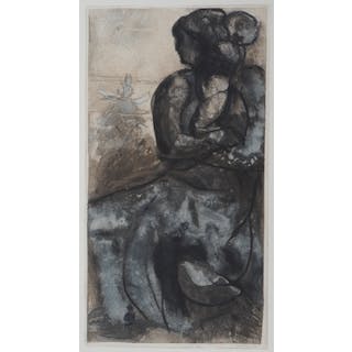 Auguste RODIN : Étreinte maternelle - Gravure, 1897