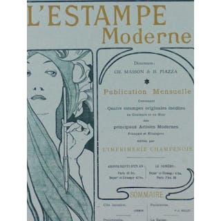 Alphonse MUCHA - Couverture originale l’Estampe Moderne, 1898 - Lithographie