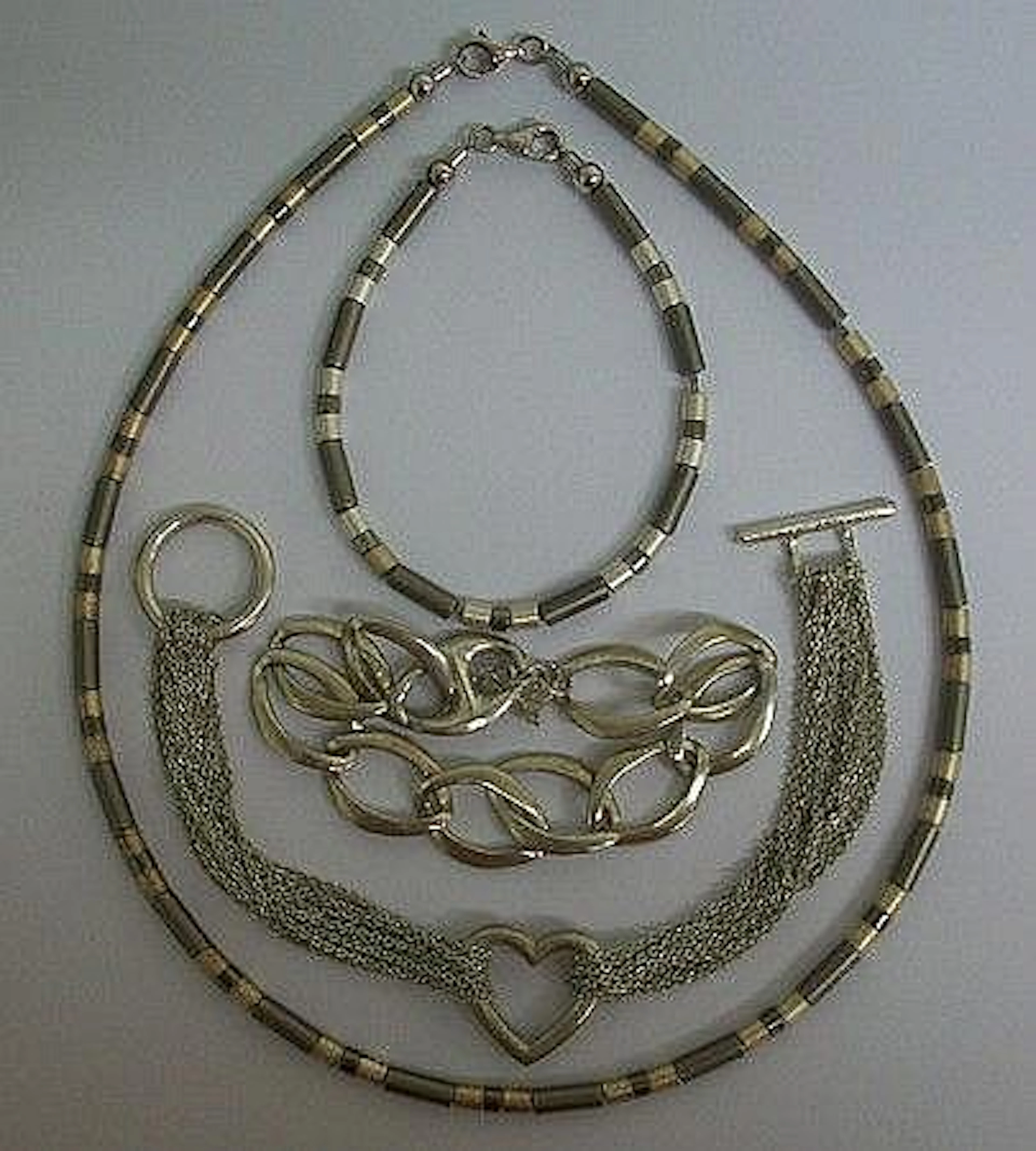 A Tiffany & Co fine chain mesh bracelet centred