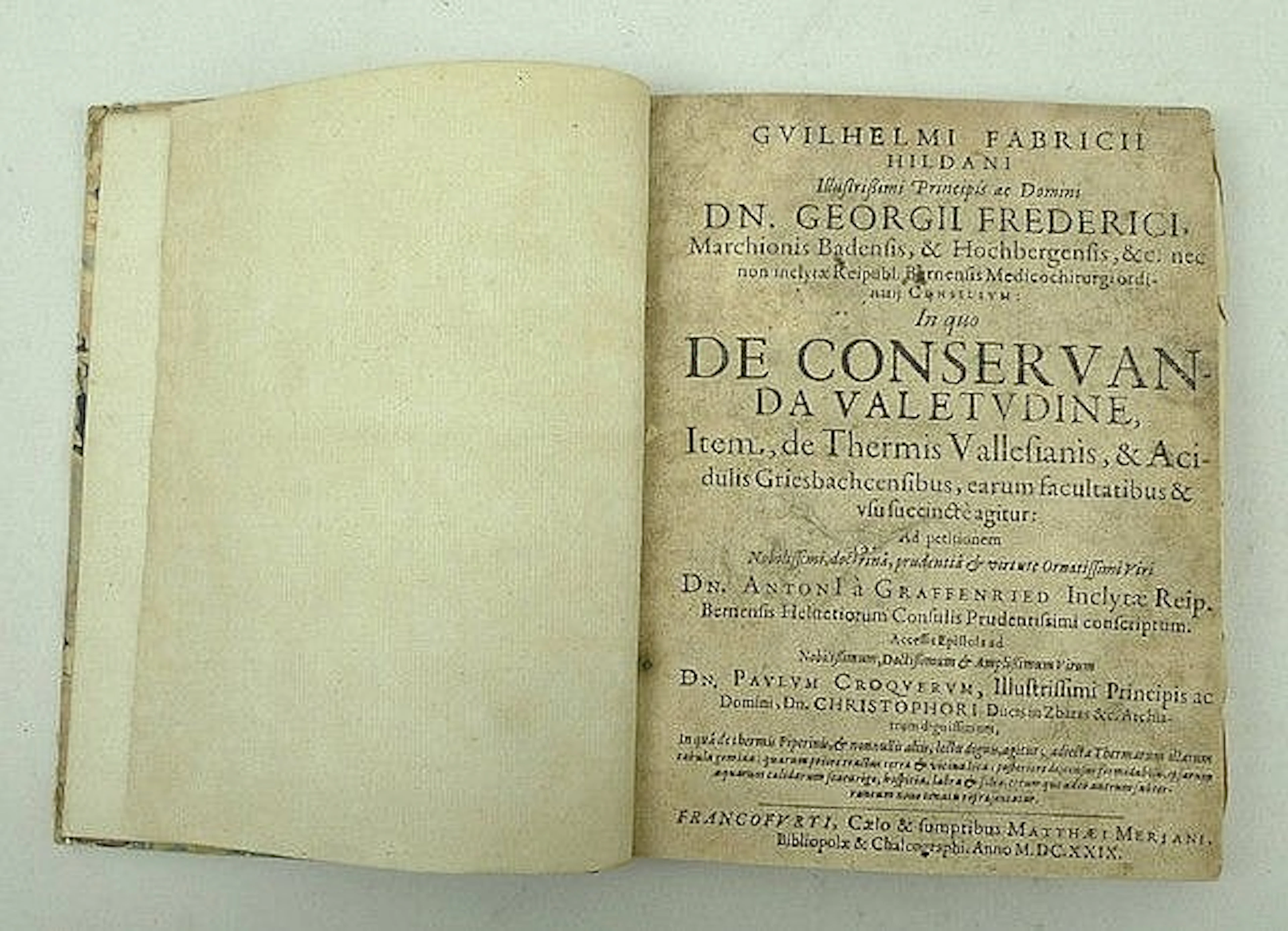 Guilhelmi Fabricii Hildani; De Conservan Da
