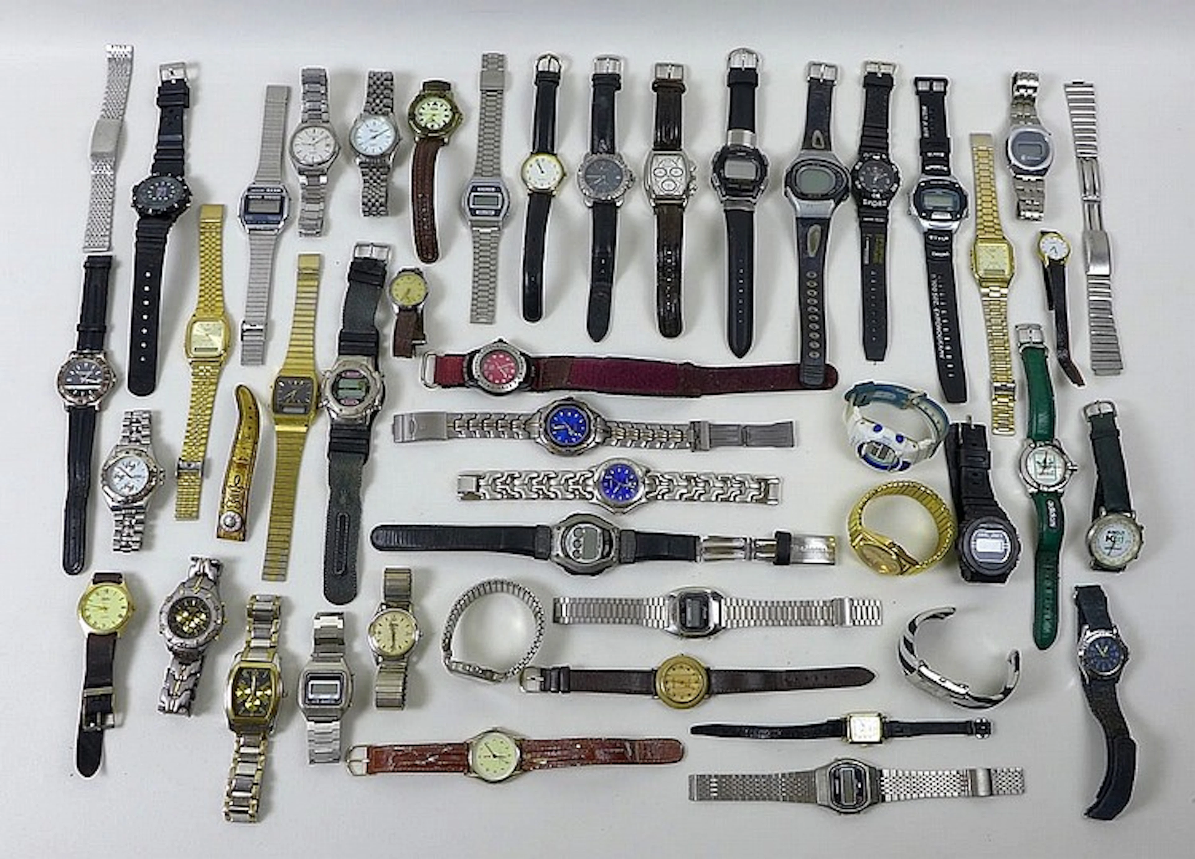 A collection of costume and fashion watches