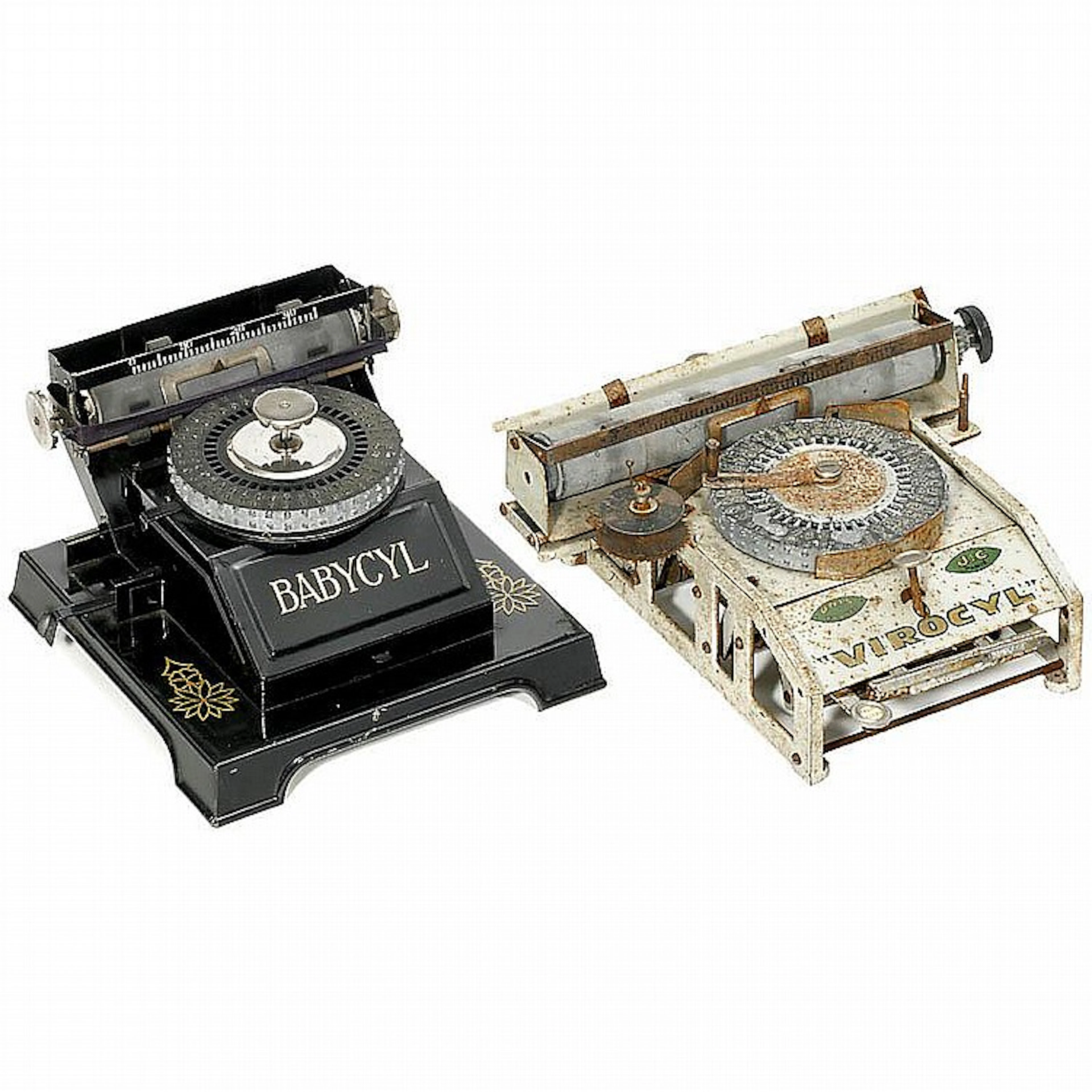2 French Toy Typewriters Kinder