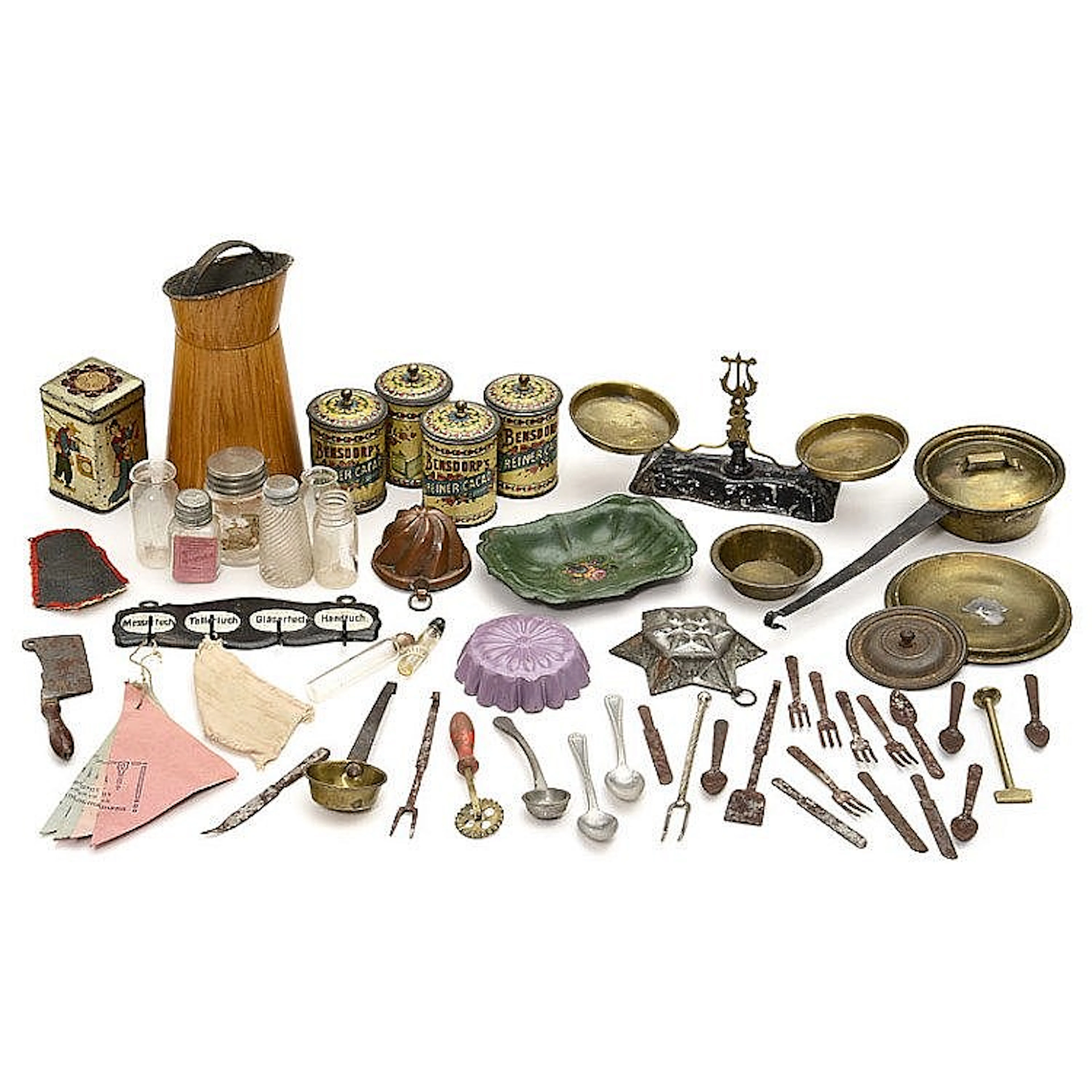Large Group of Doll's House and Miniature Kitchen Furnishings, from 1900