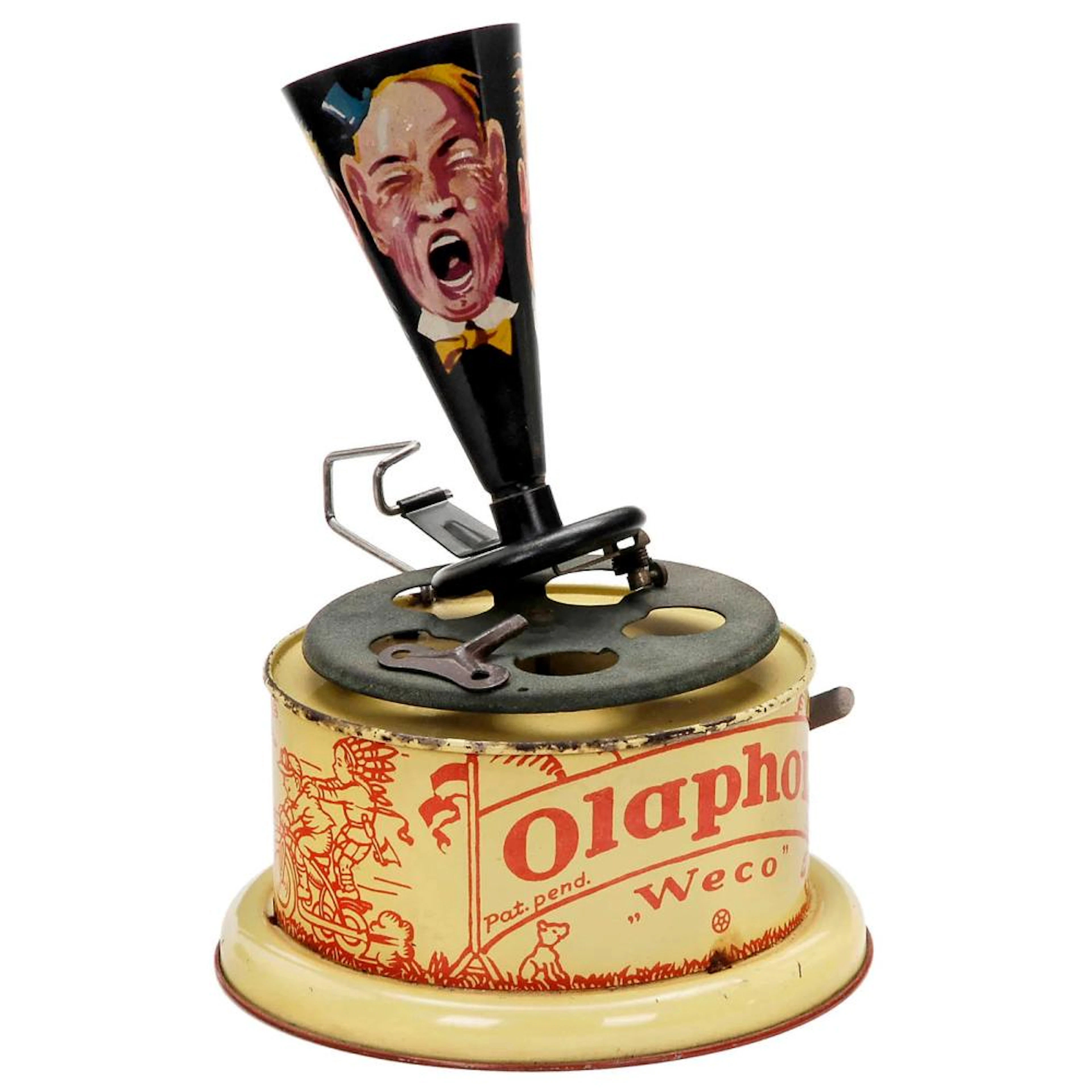 Extremely Rare Olaphon Toy Gramophone by Weco, c. 1925