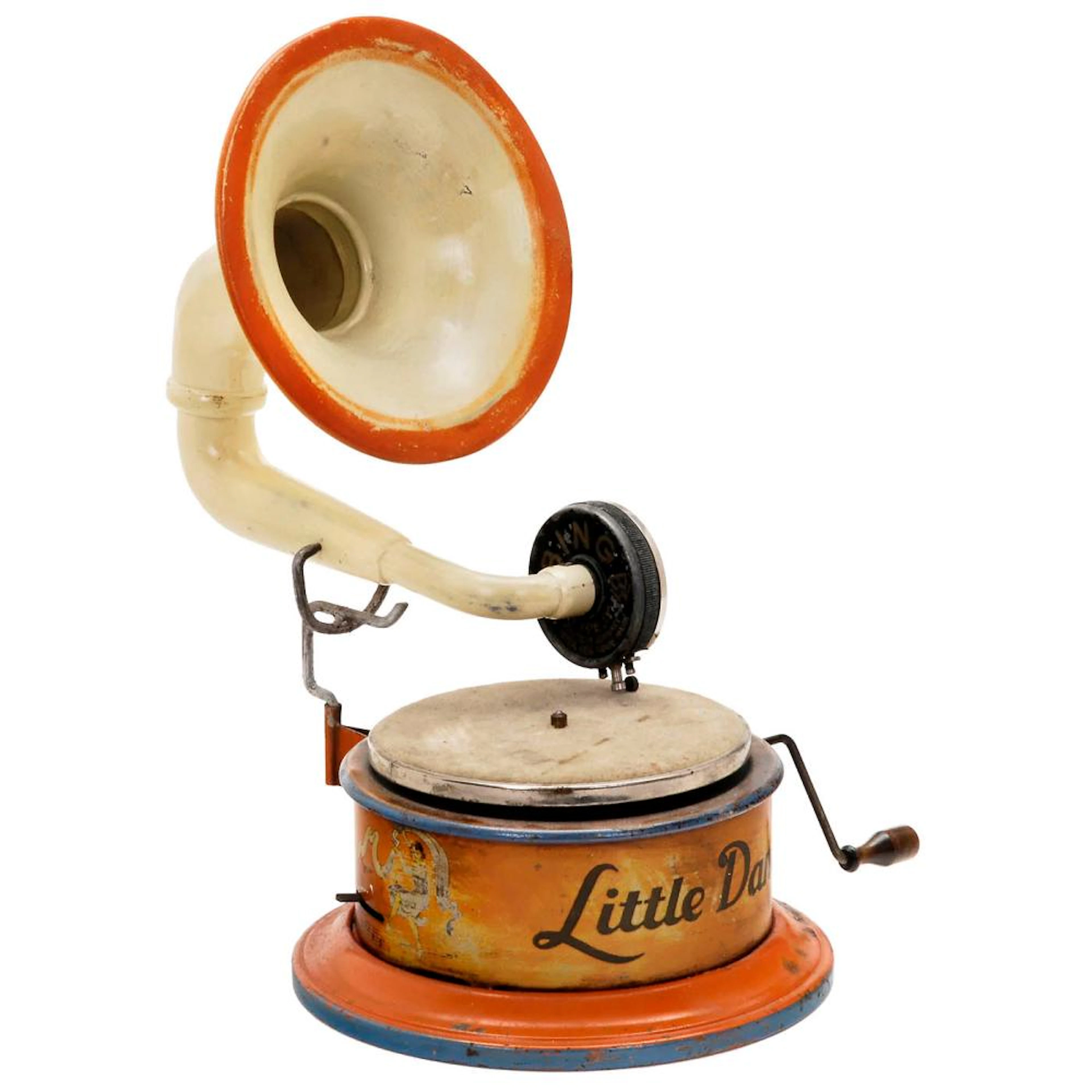 Very Rare "Little Dancer" Tin Toy Phonograph, c. 1920