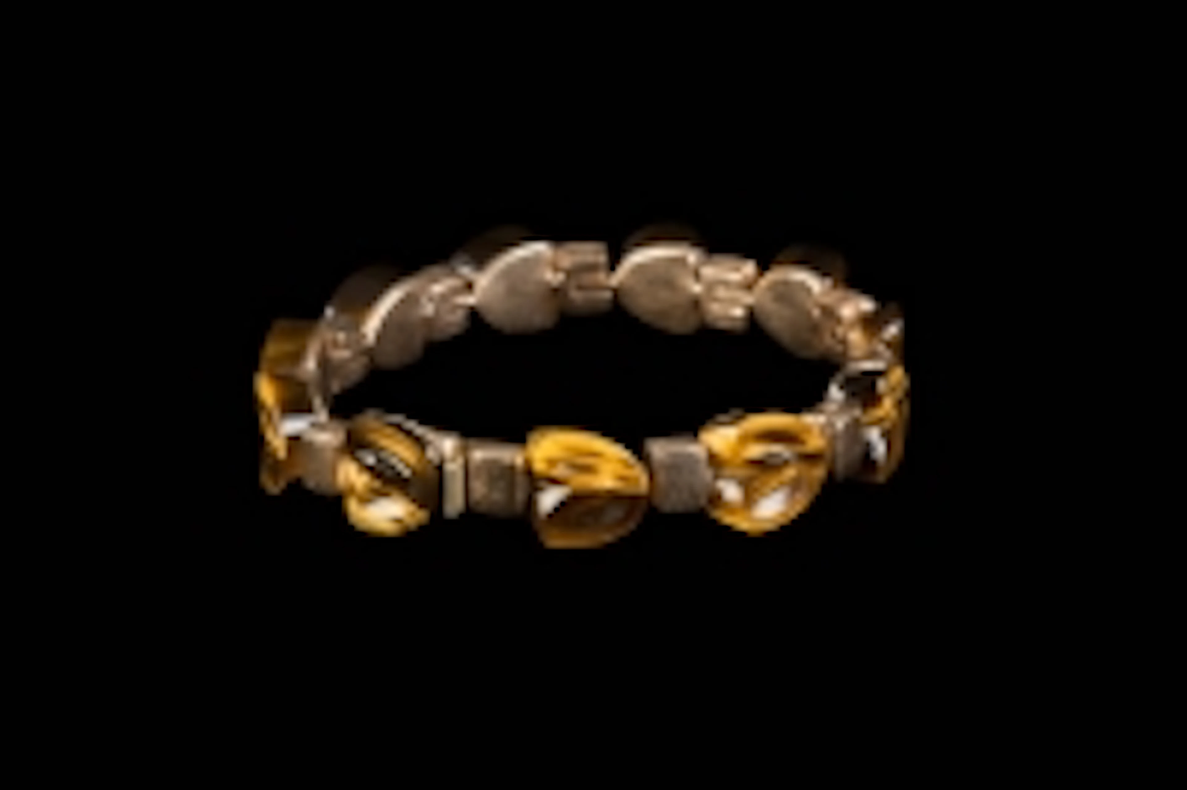 ARMBAND MIT TIGERAUGE 'PFERDEHUFE'