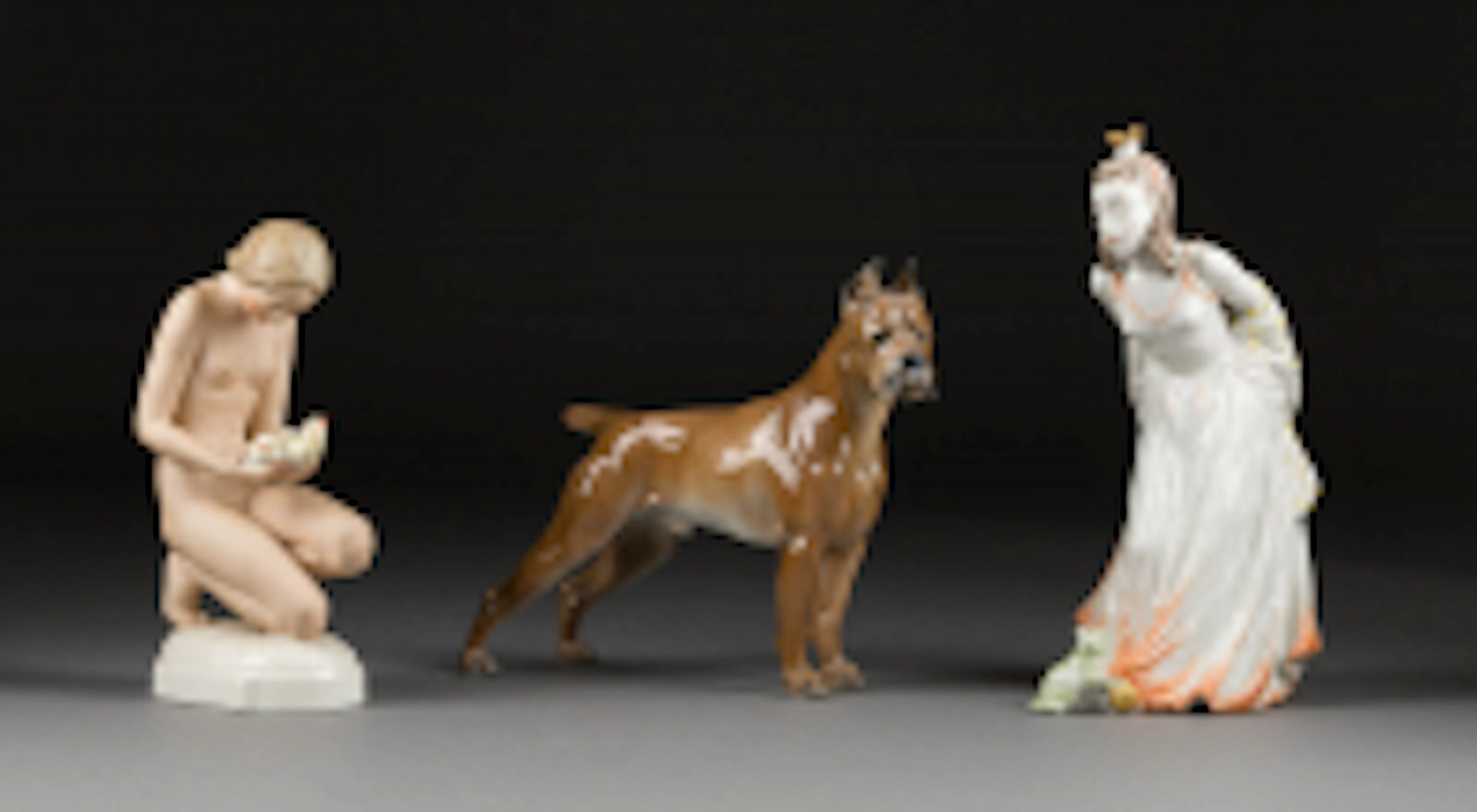 DREI PORZELLANFIGUREN Deutsch, Rosenthal und Hutschenreuther, 20