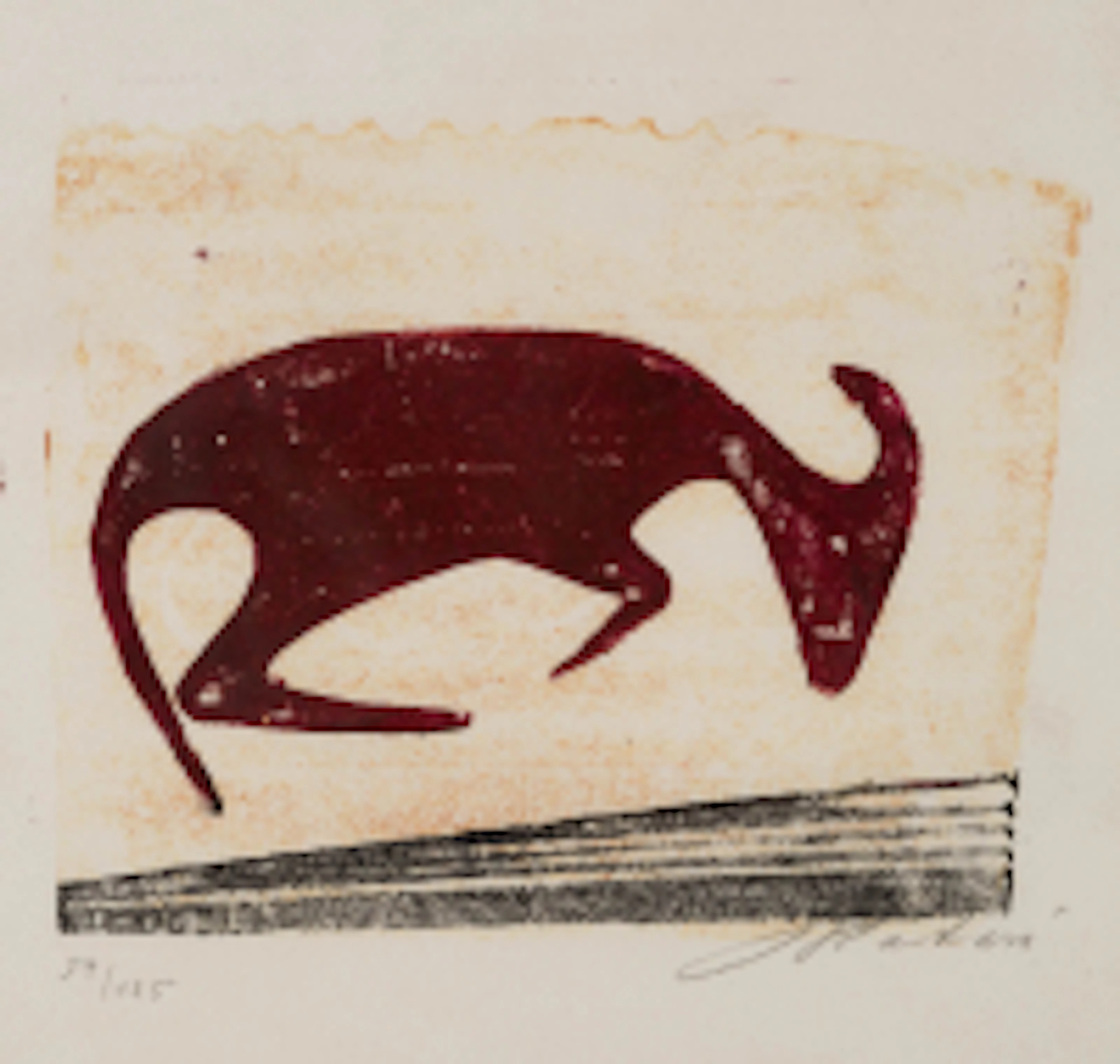 EWALD MATARÉ 1887 Aachen - 1965 Büderich 'LIEGENDE KUH' (1958)