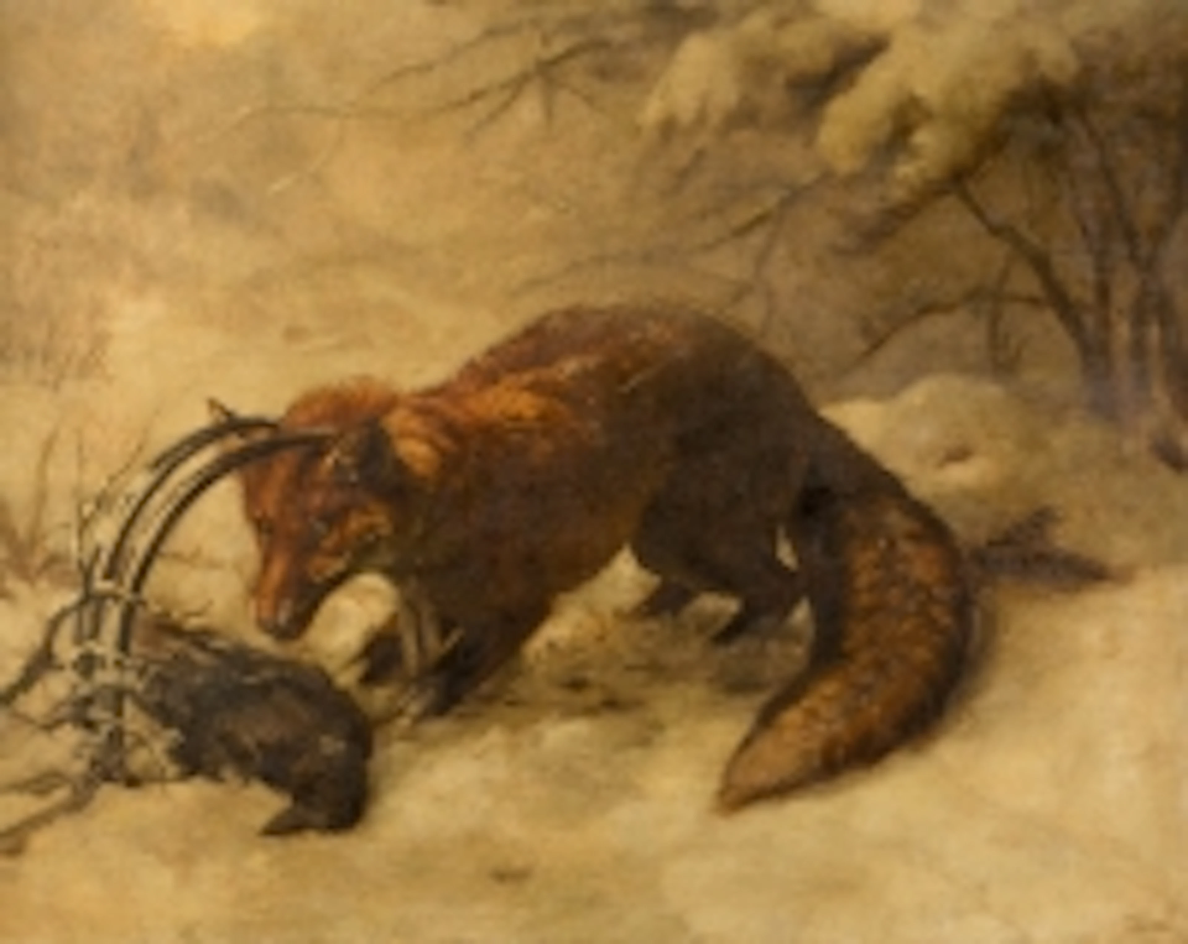 CARL DEIKER 1879 Düsseldorf - 1958 ebenda Fuchs in der Falle