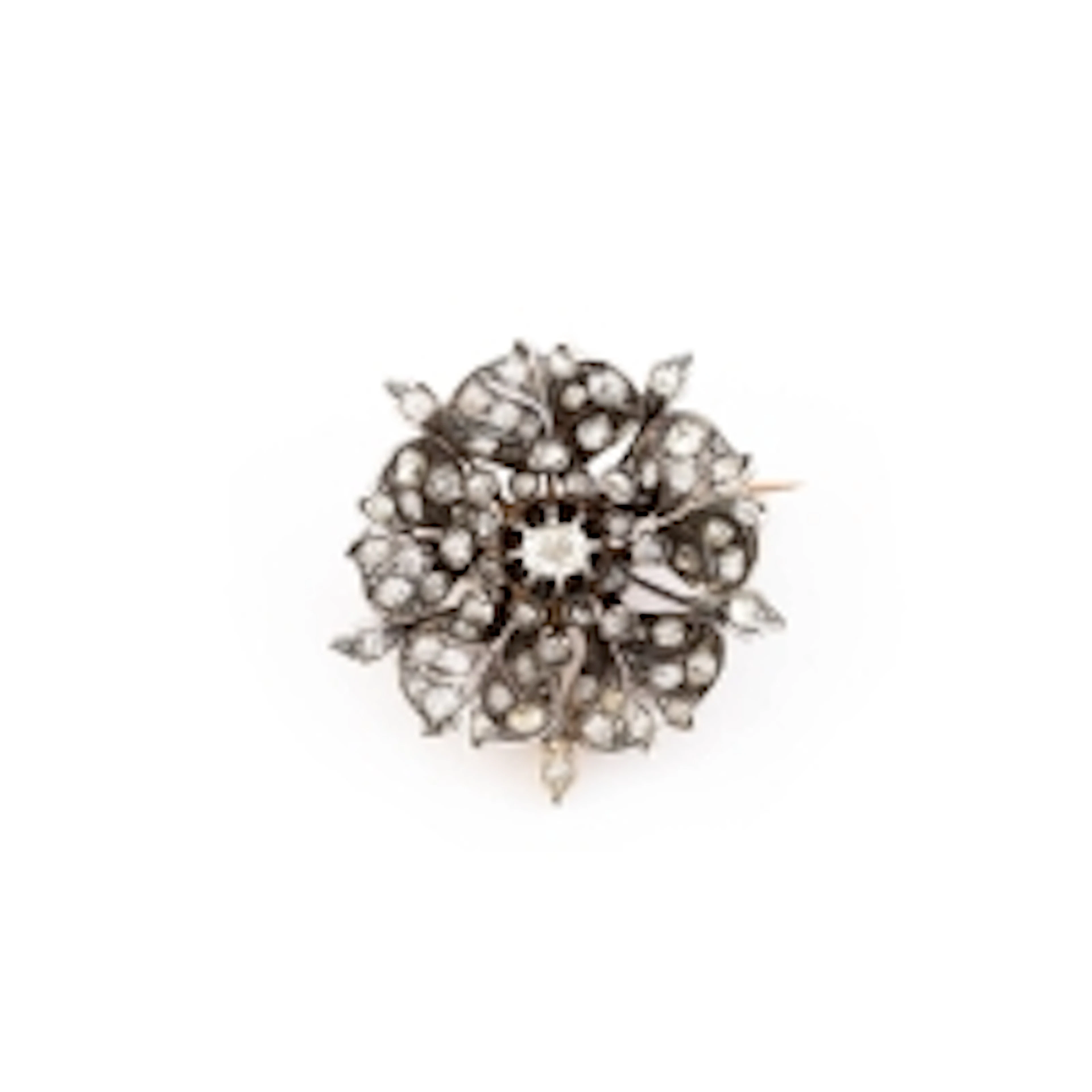 HISTORISCHE BROSCHE MIT DIAMANTBESATZ