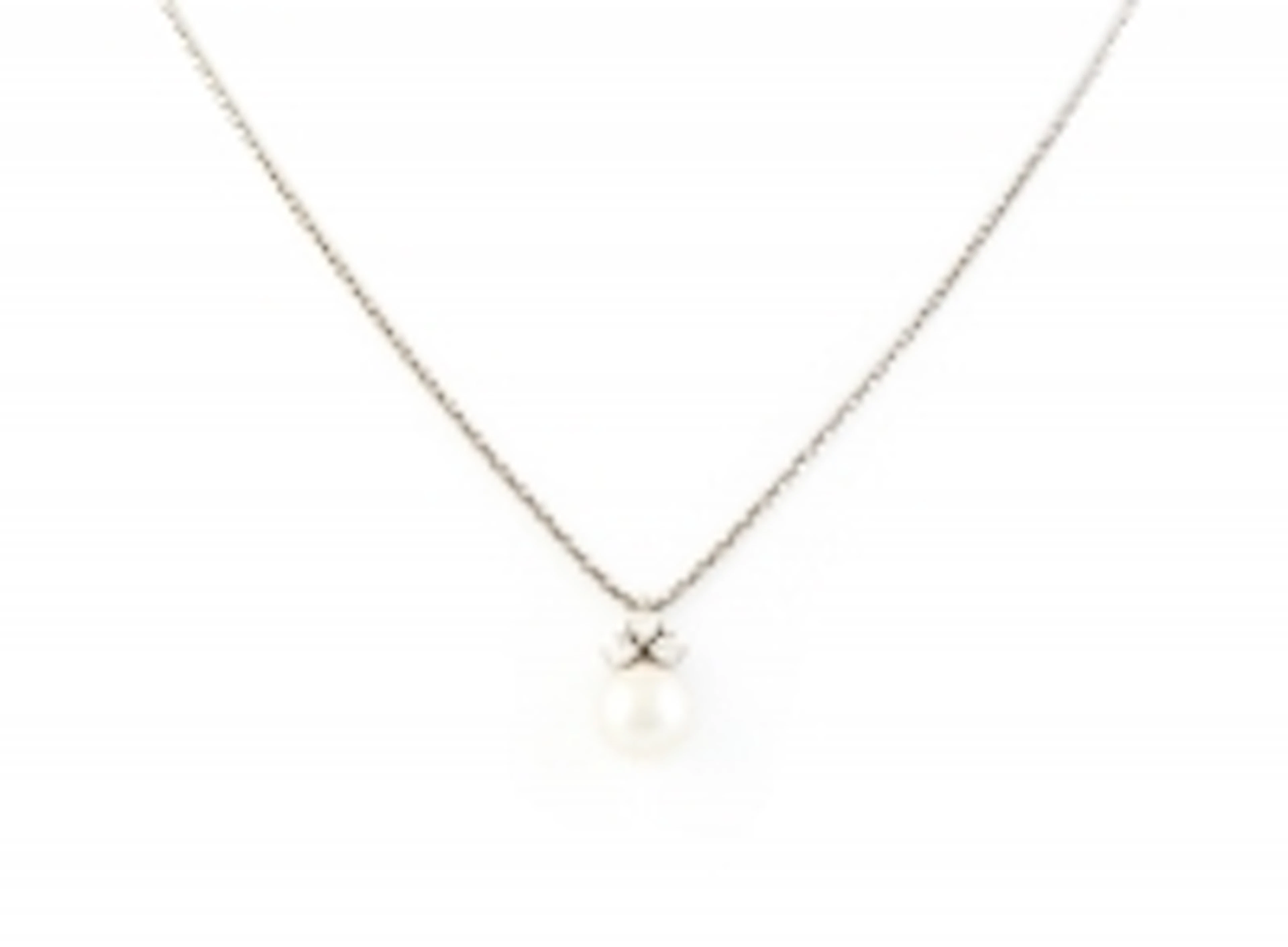 PERL-COLLIER MIT BRILLANTBESATZ