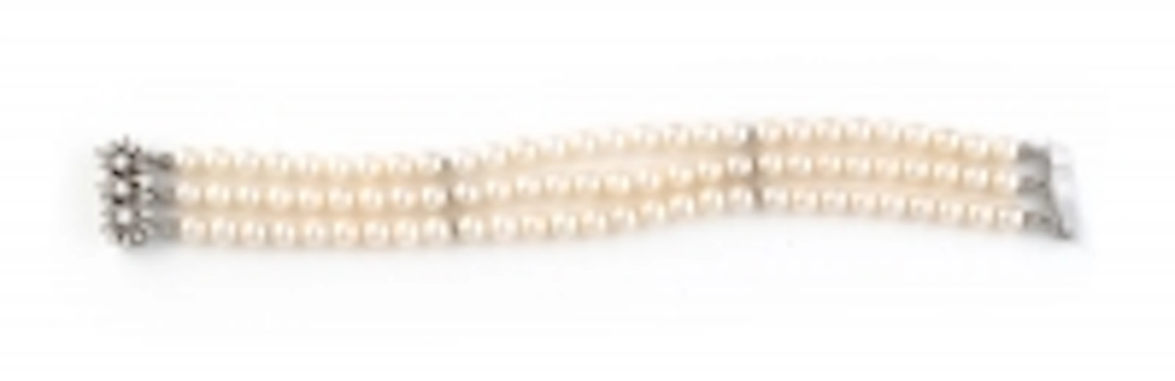 PERL-ARMBAND MIT DIAMANT-SCHLIESSE