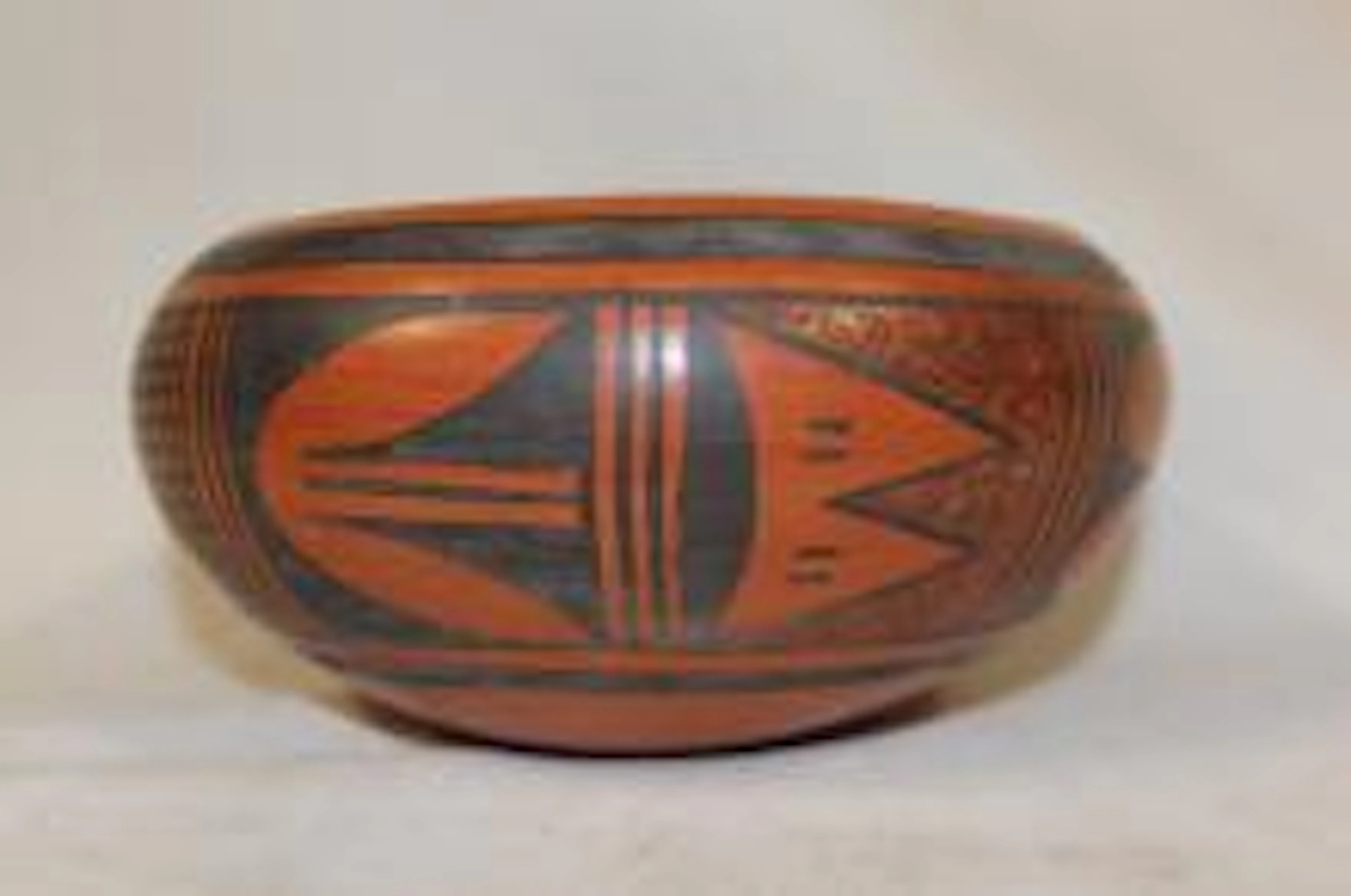 Native American Bowl : Excellent 1950's Hopi Traditional Black on