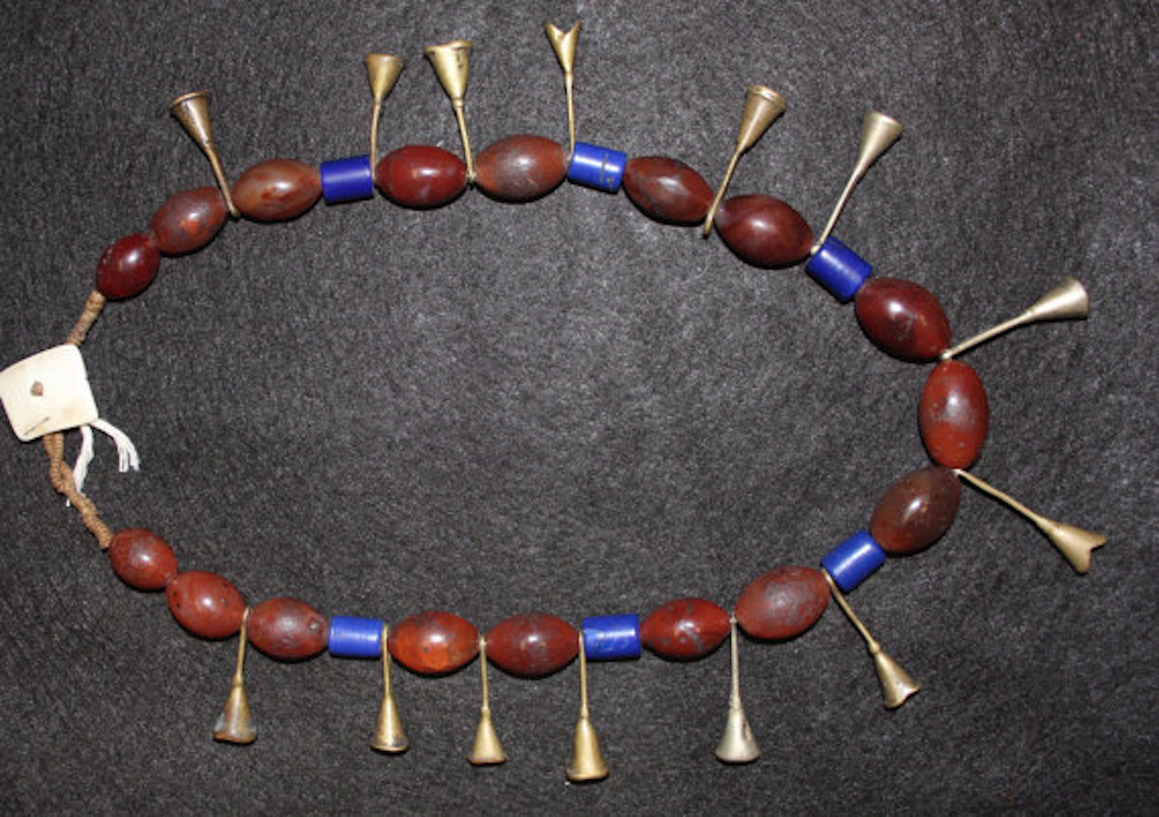 Brass Necklace : Ao Tribe Woman's Extremely Old Carnelian and Brass