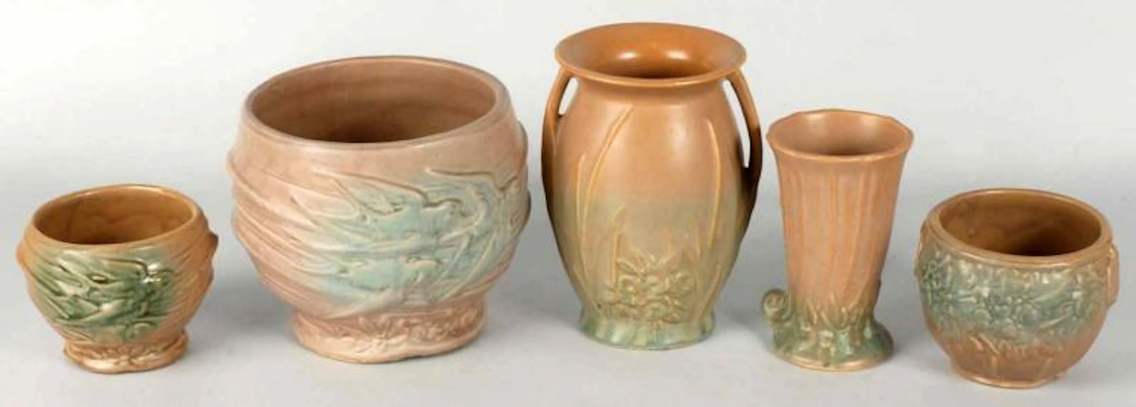 Lot of 5: McCoy Art Pottery Pieces.