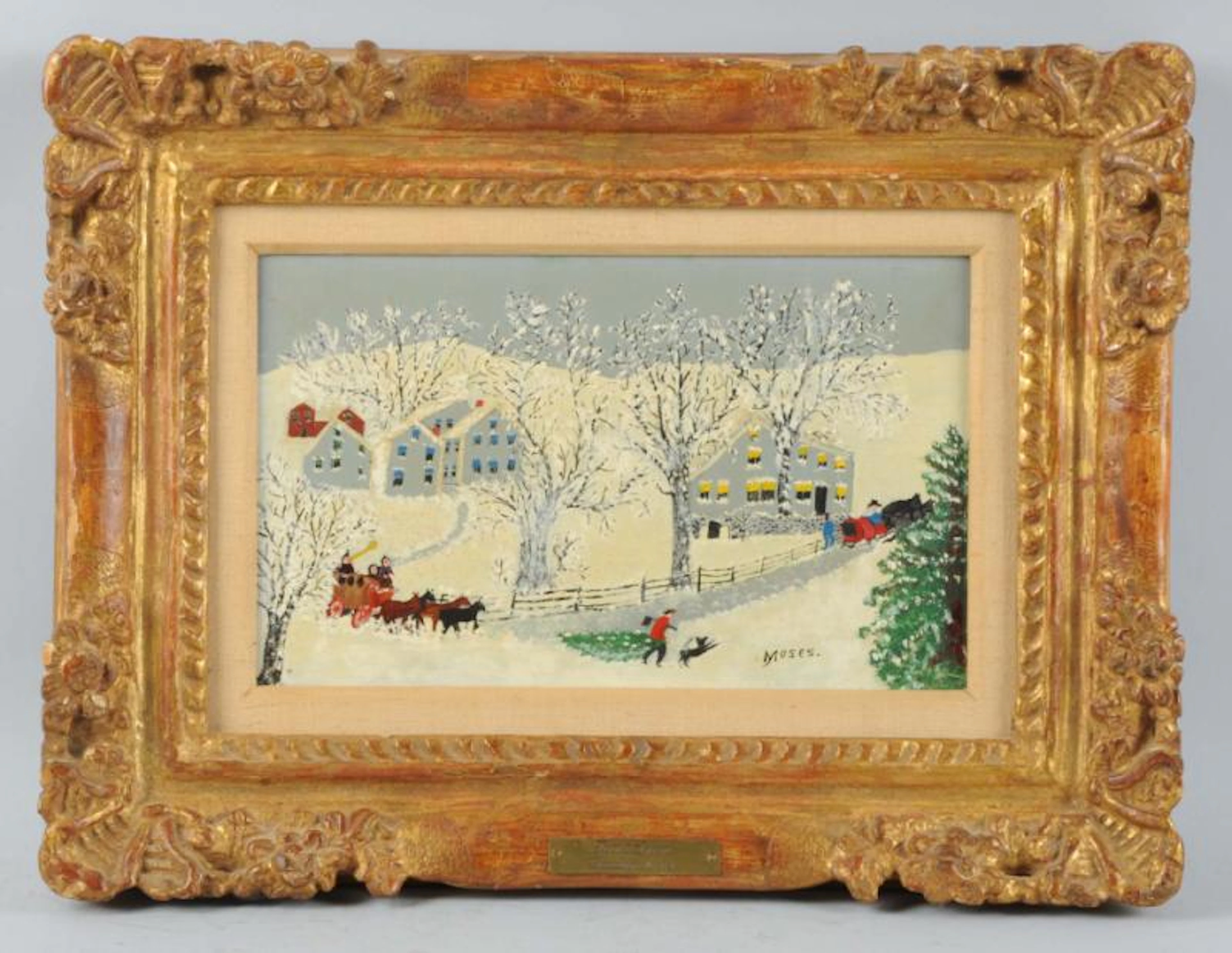 Anna Mary Robertson (Grandma Moses) Oil on Board.