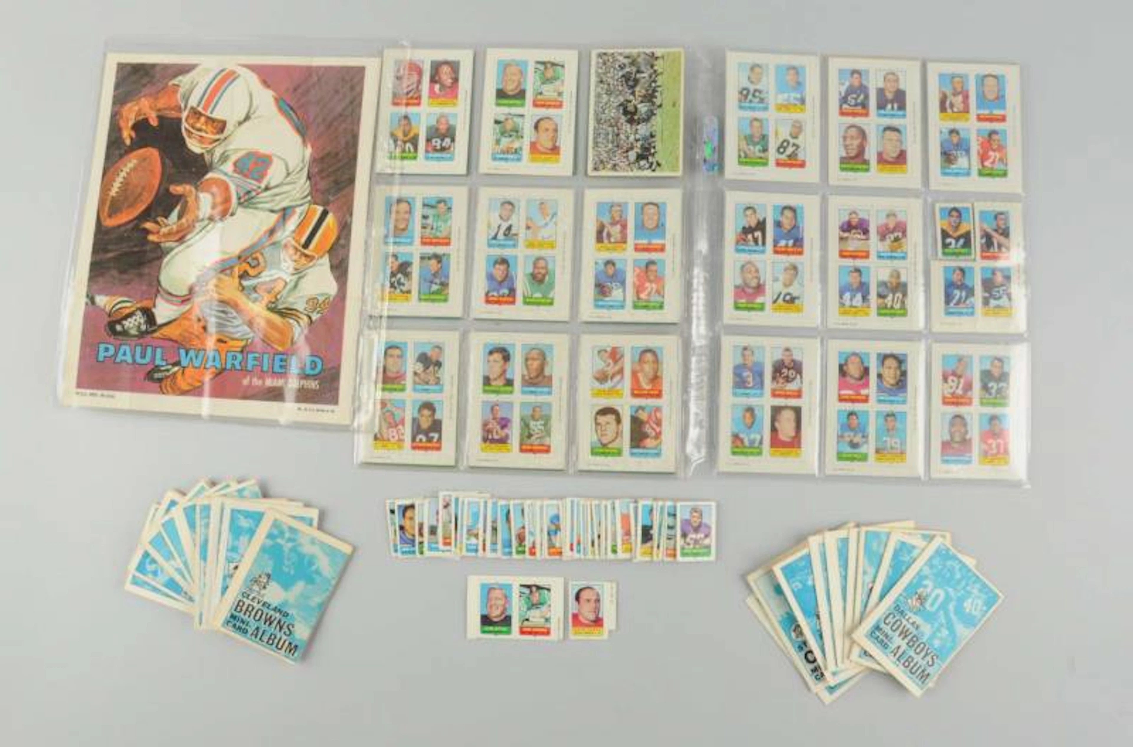 Misc. Lot Of Vintage Football Cards & Posters.