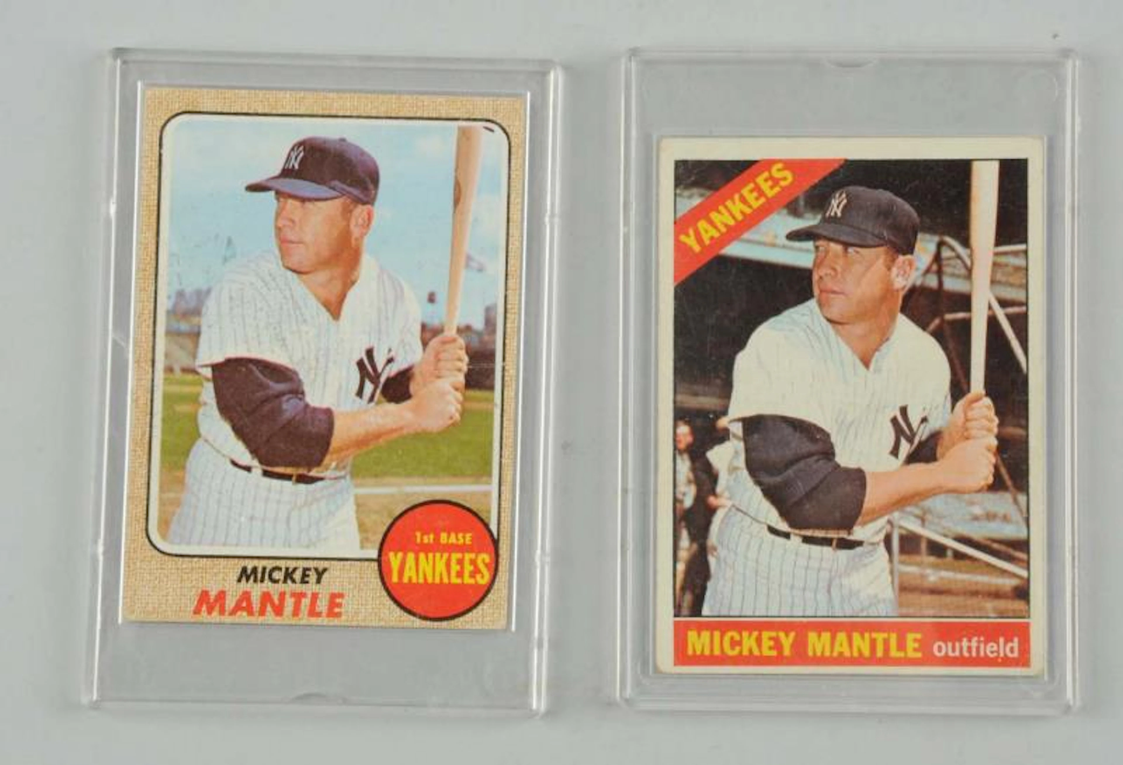 Lot Of 2: Topps 1960's M. Mantle Baseball Cards.
