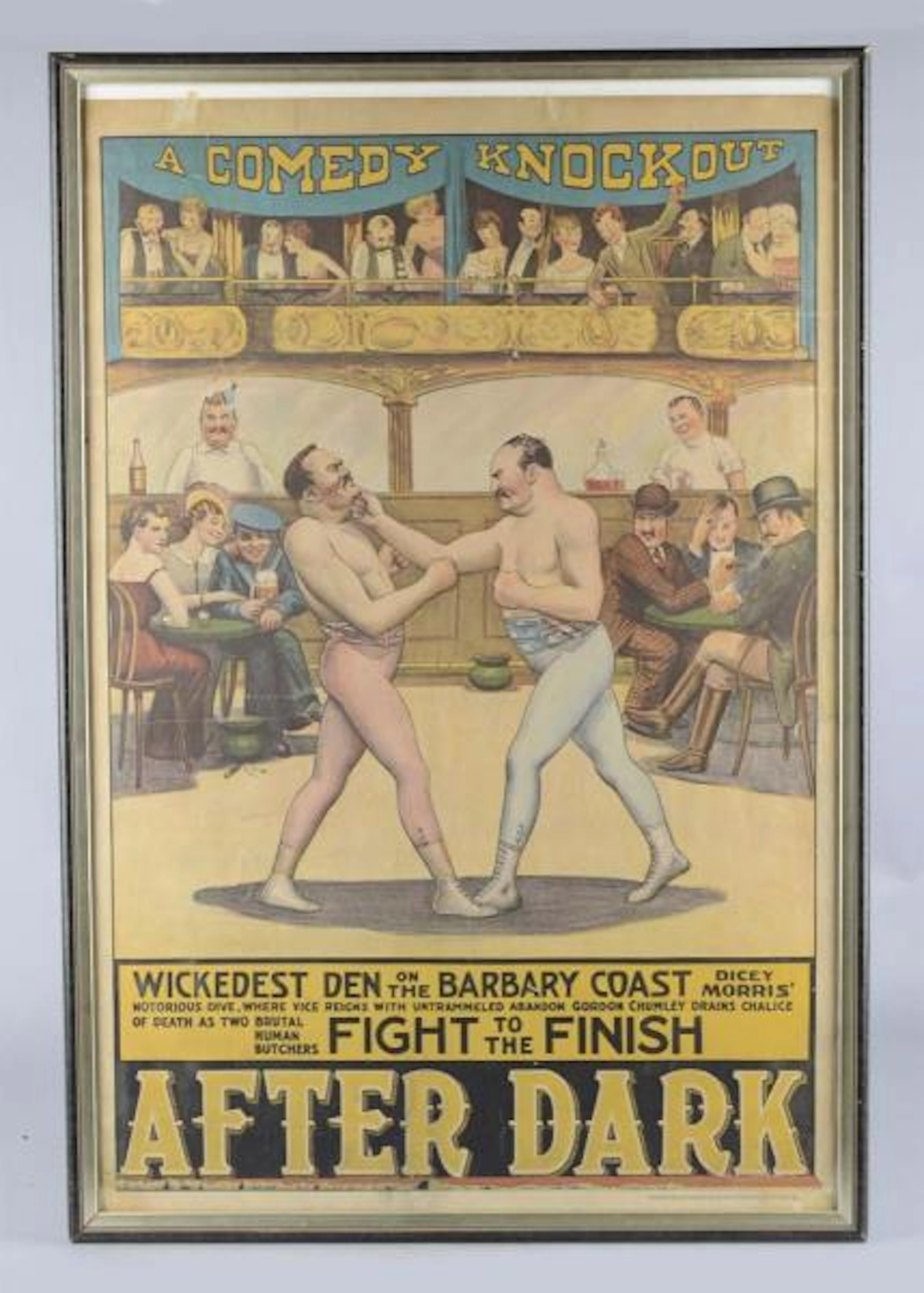 After Dark "A Comedy Knockout" Litho Fight Poster