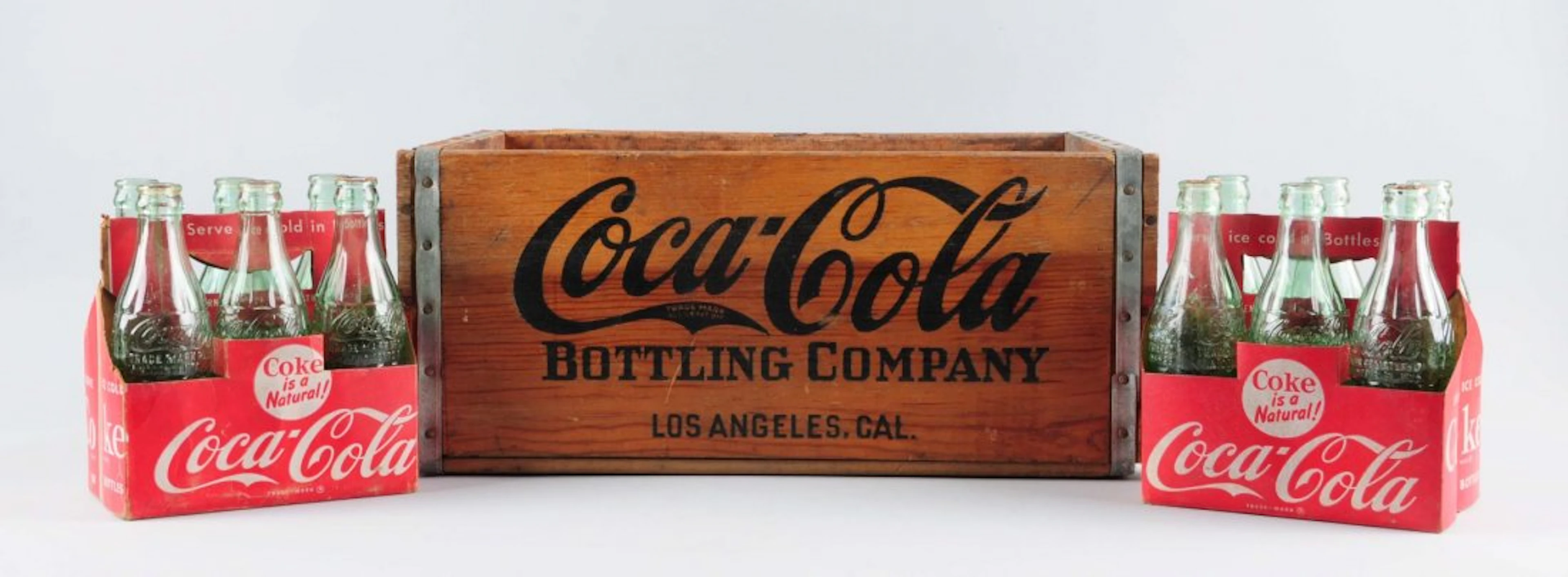 Lot Of 3: Coca-Cola Crate w/ Two Six Packs.