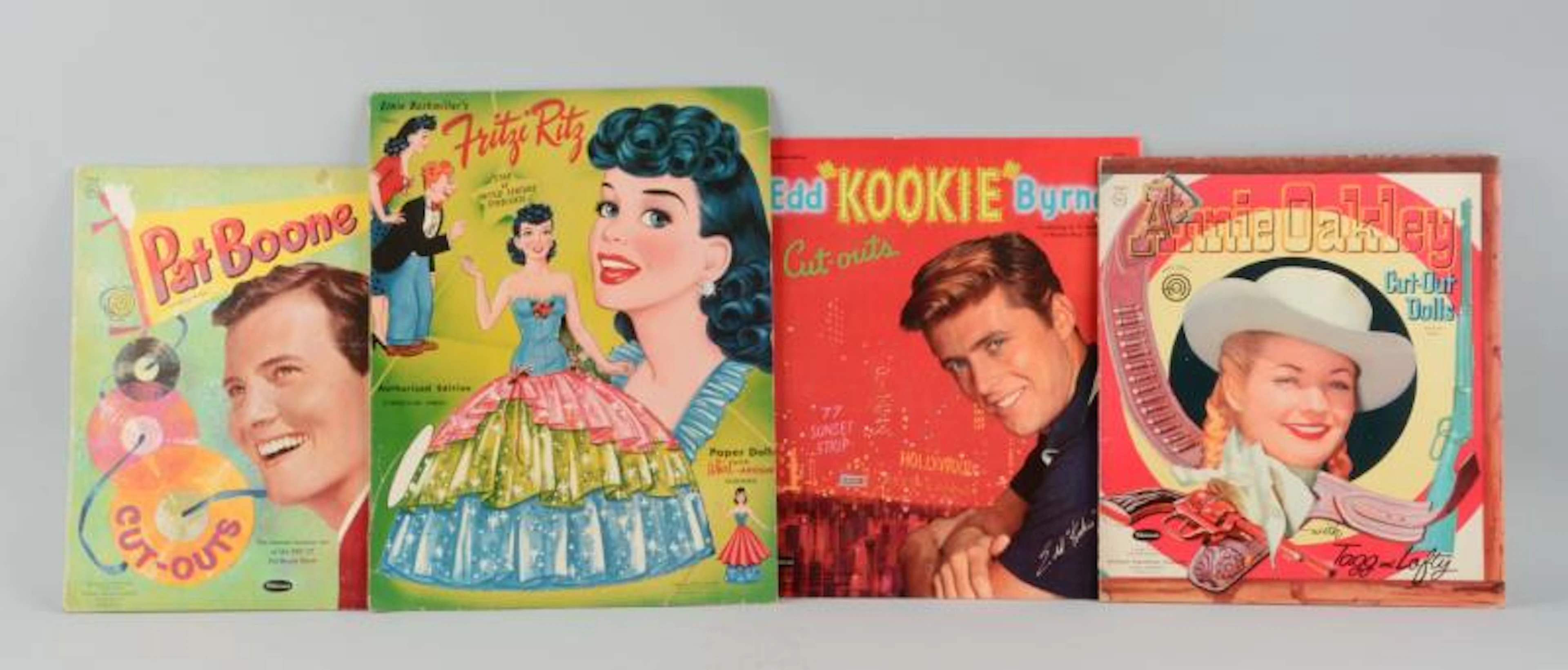 Lot of 4: Vintage 50's Celebrity Paper Doll Books.