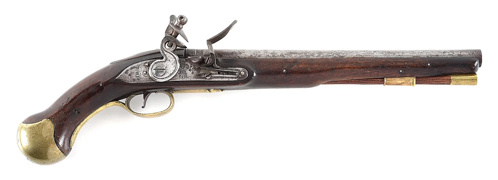 (A) BRITISH PATTERN 1777 SEA SERVICE FLINTLOCK PISTOL. | Barnebys