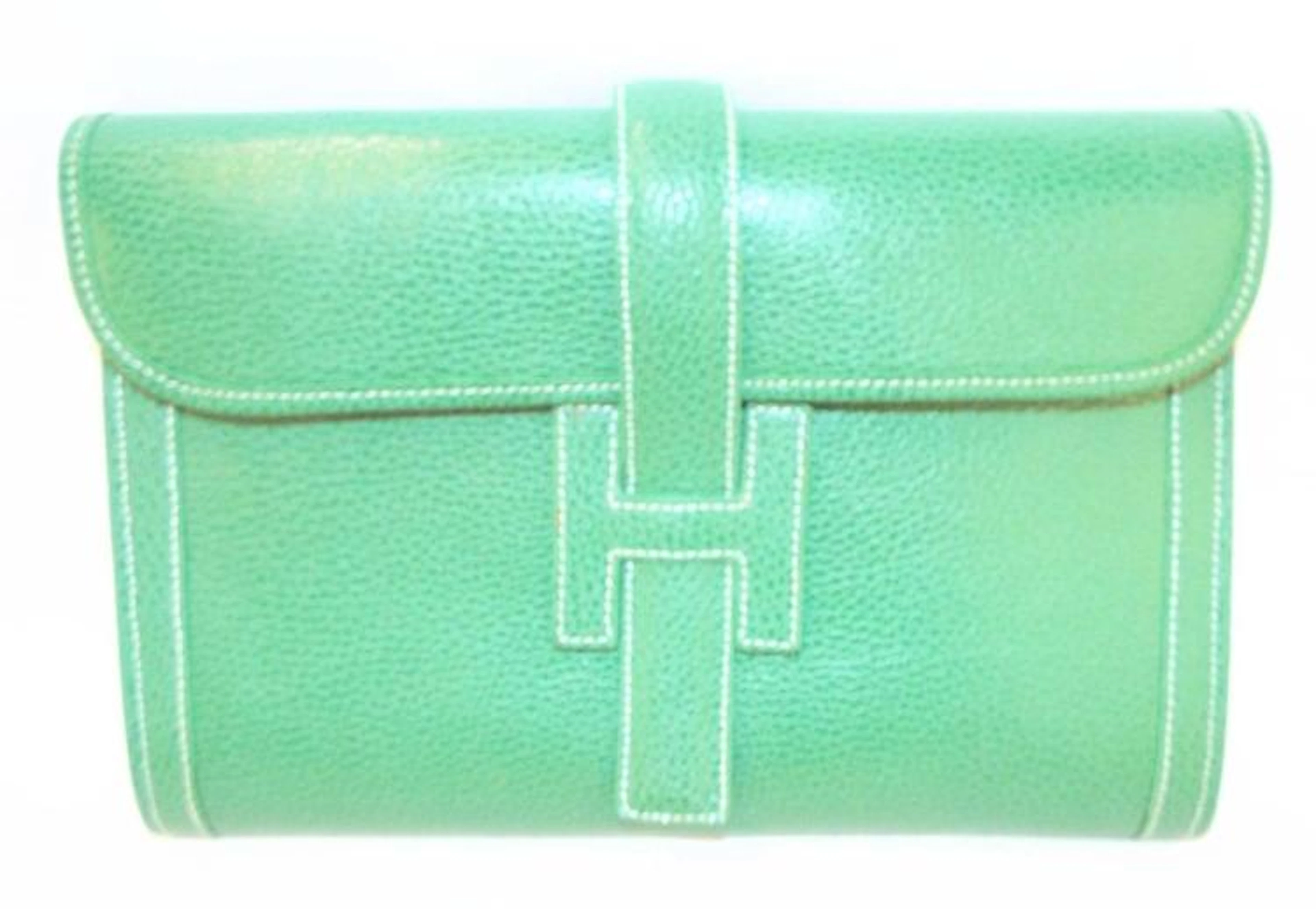 Green Leather Bag, Style of Hermes