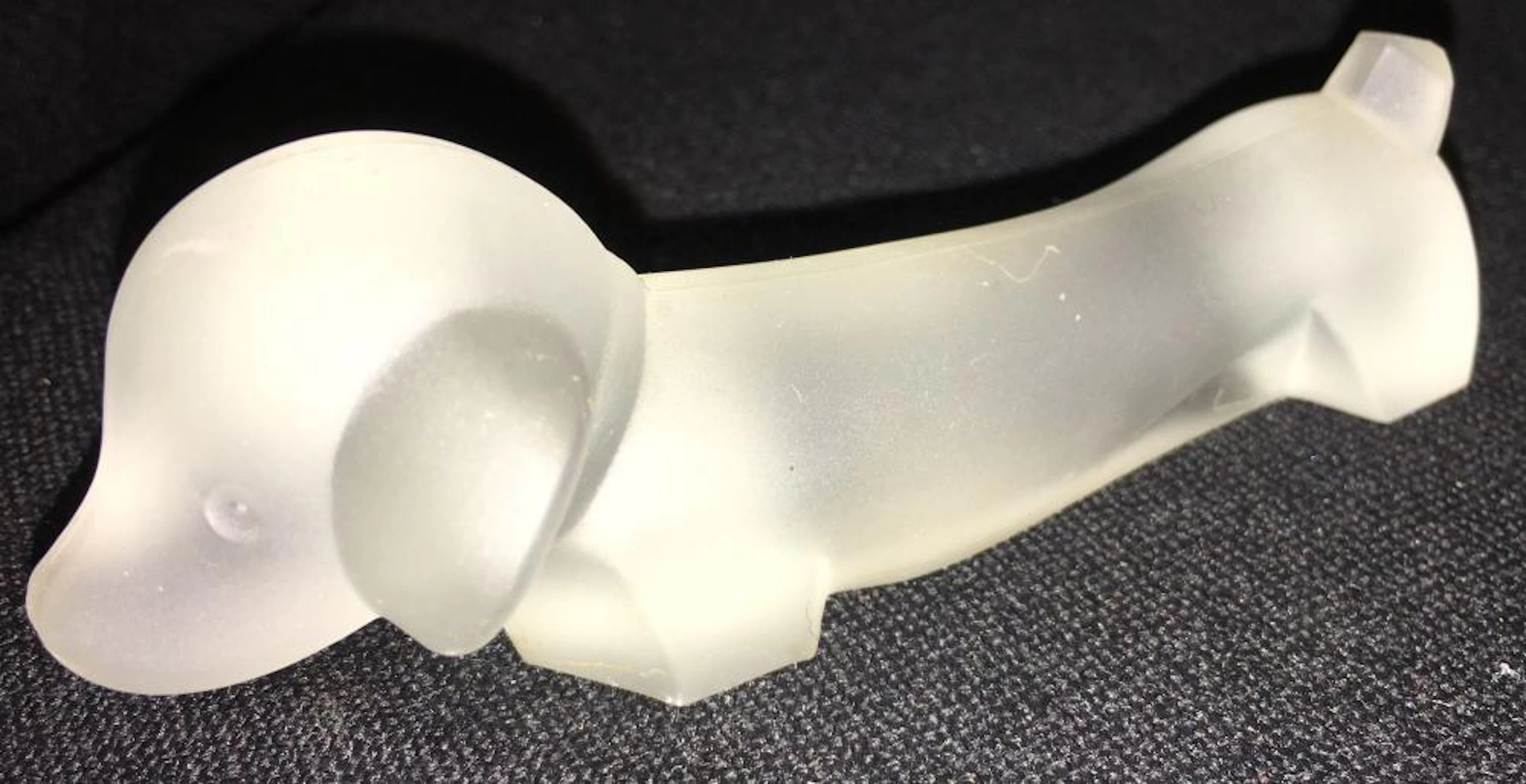 Lucienne Bloch Ca 1940s Glass Dachshund Dog Figure