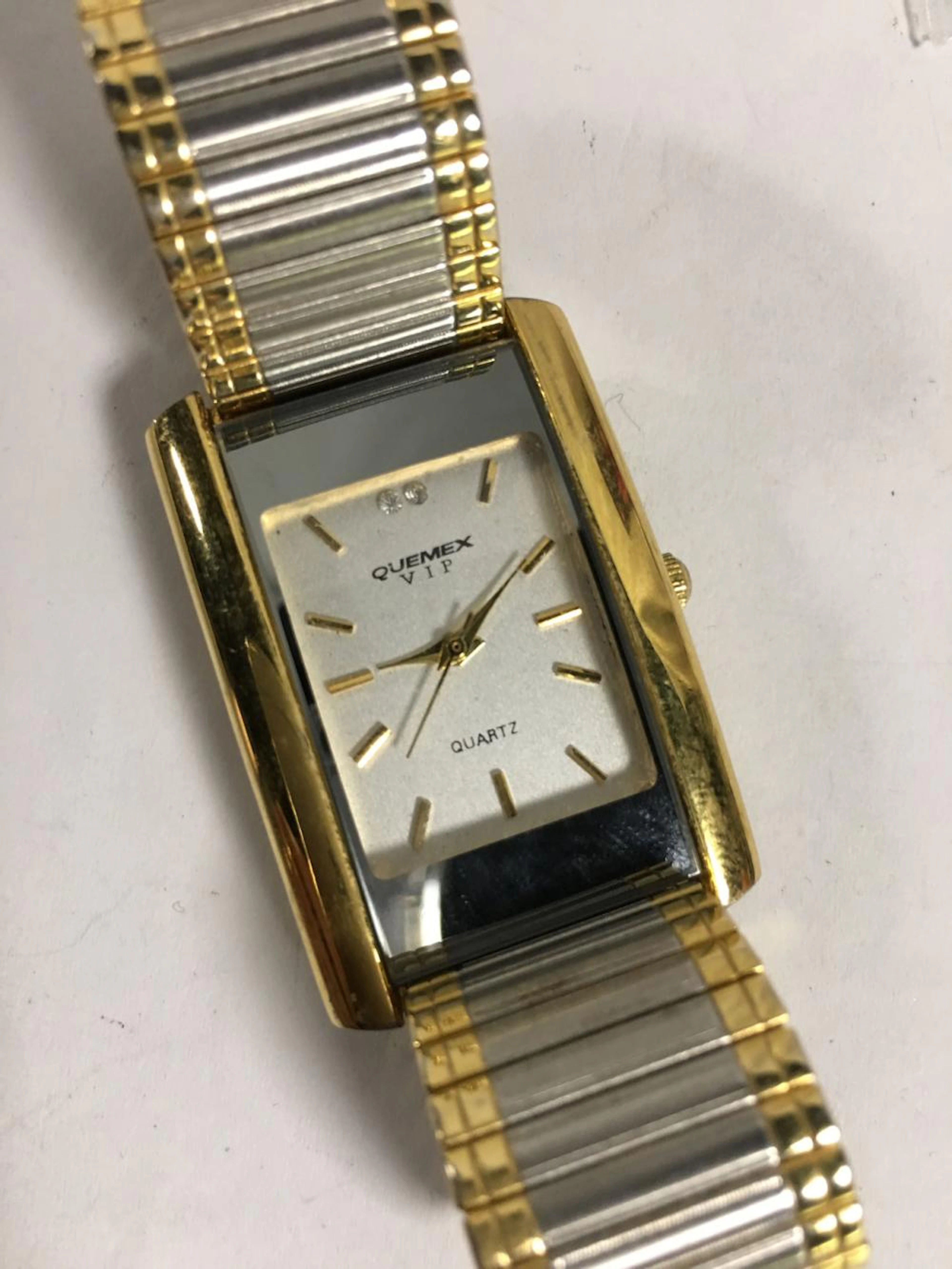 18k Gold Plated Quemex V. I. P. Wrist Watch
