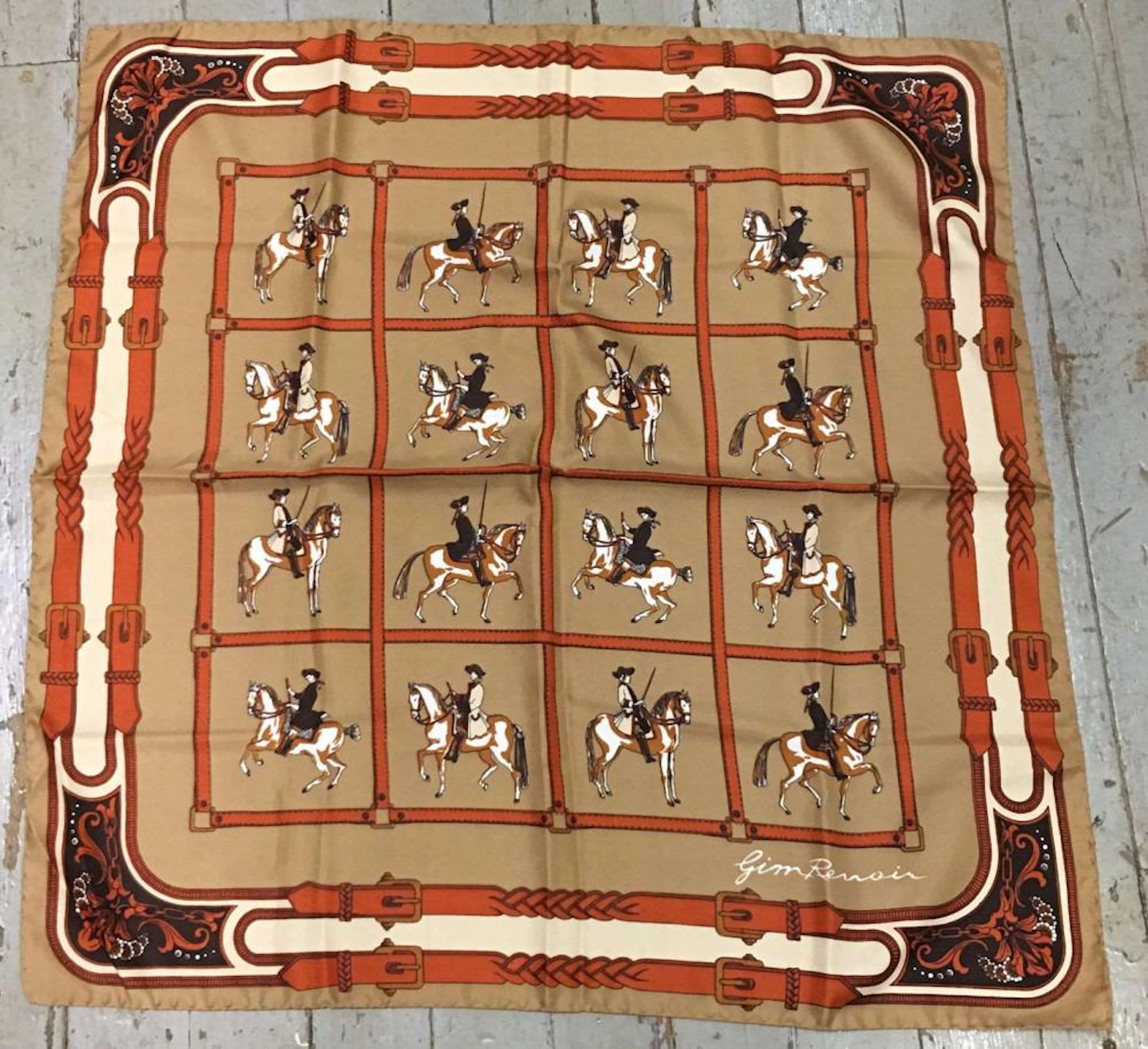 Gim Renoir Horse Design Scarf