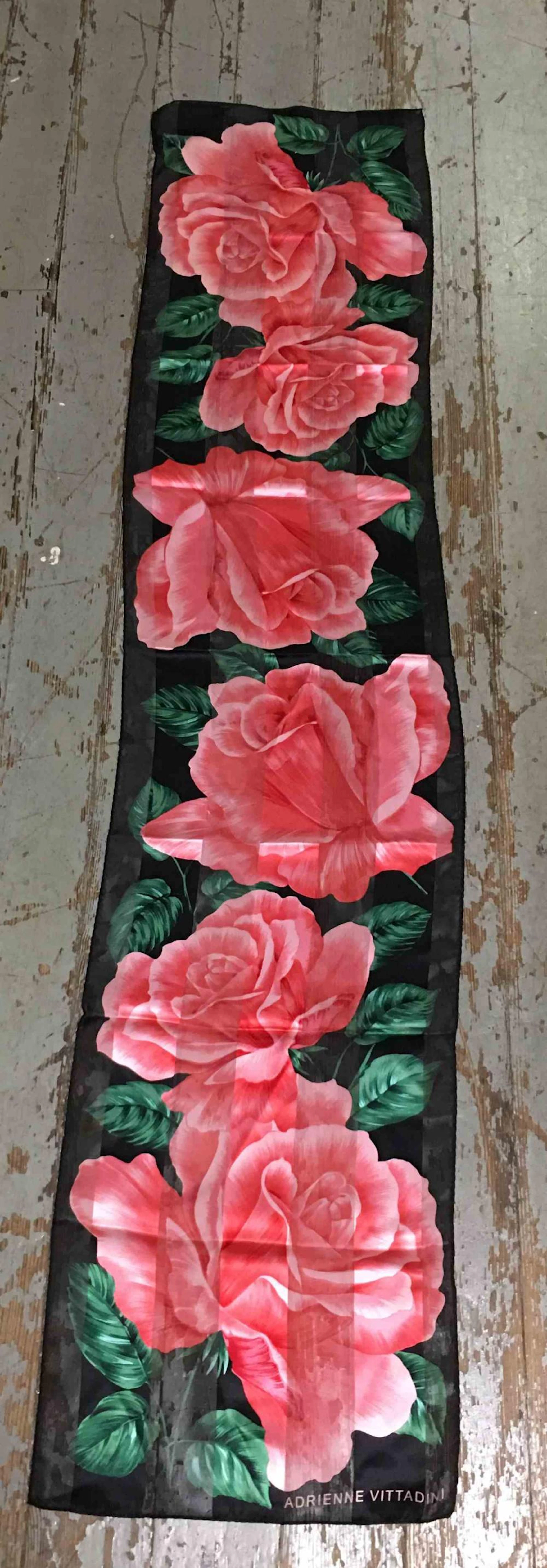 Adrienne Vittadini Silk Floral Scarf