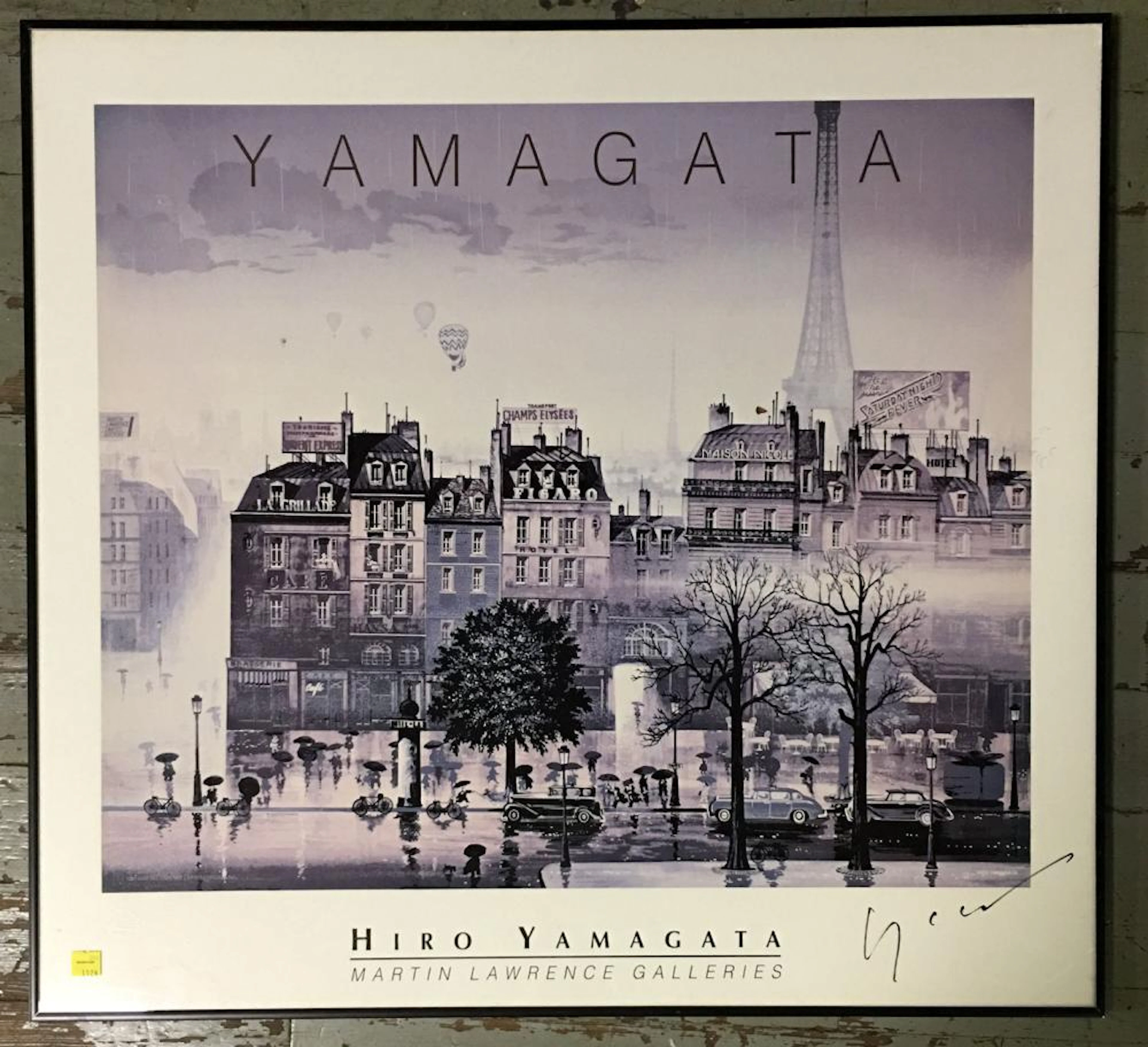 Signed Hiro Yamagata Poster, Rainy Day