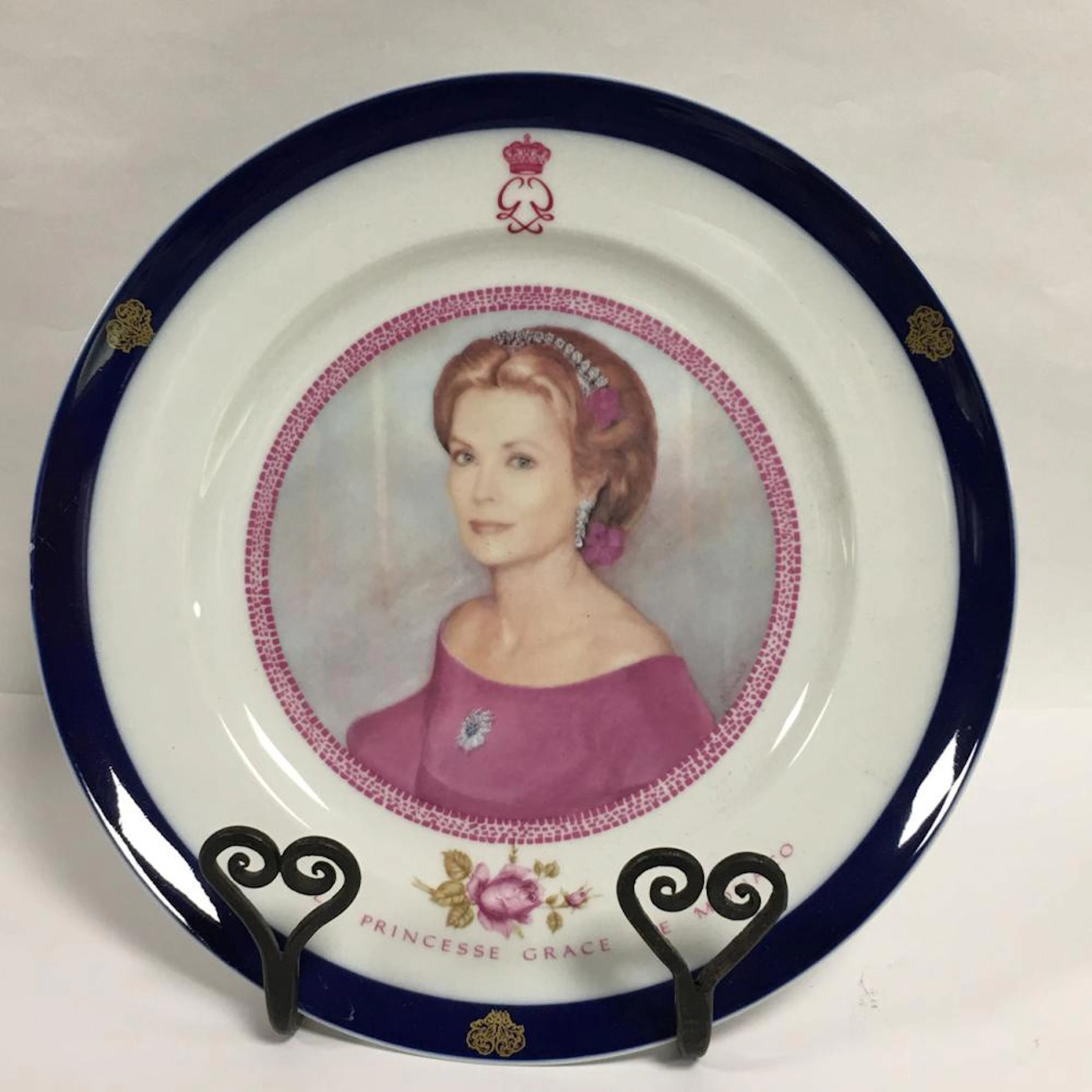 Cobalt & Gold Porcelaine De Monaco Plate