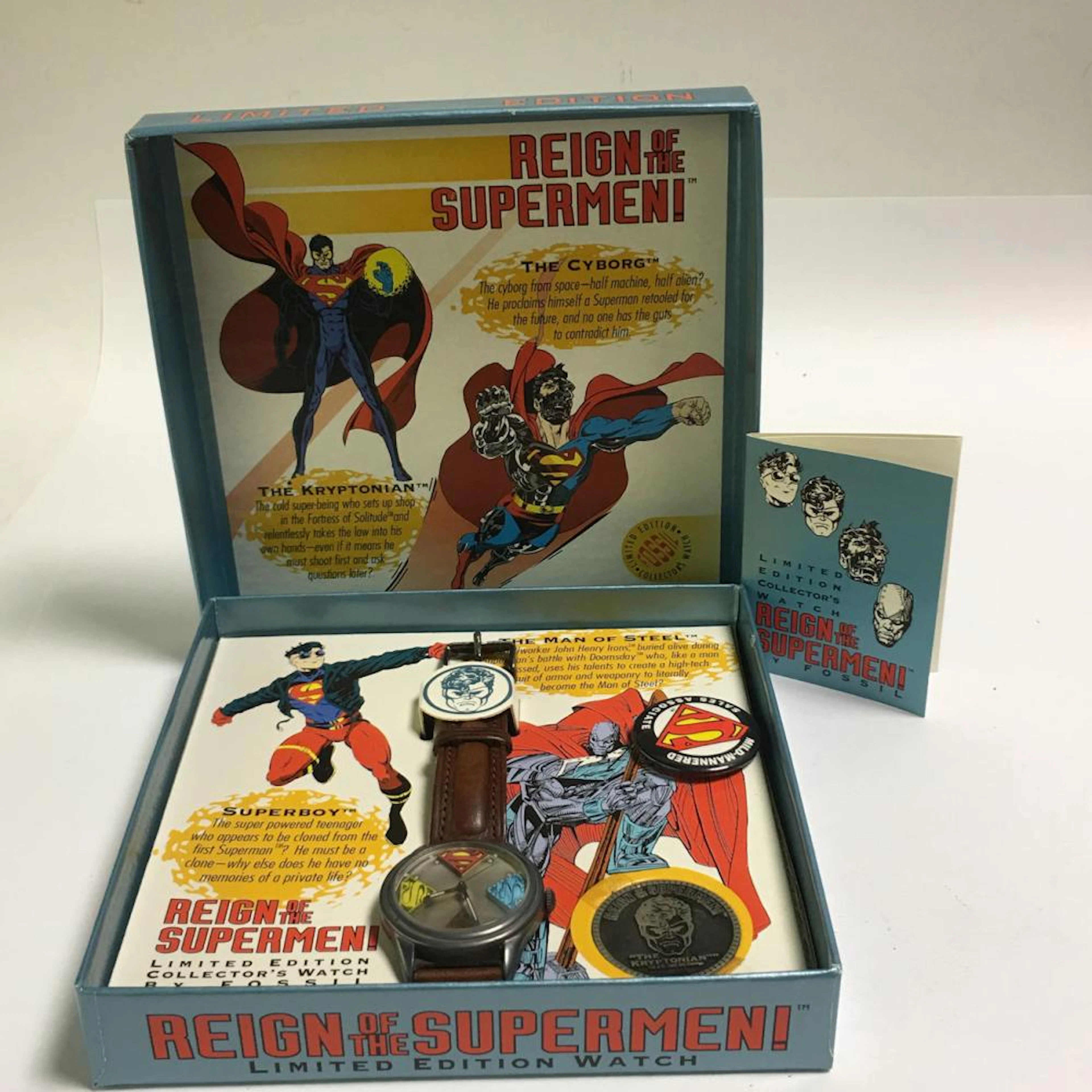 Fossil Wrist Watch Reign Of The Supermen In Box