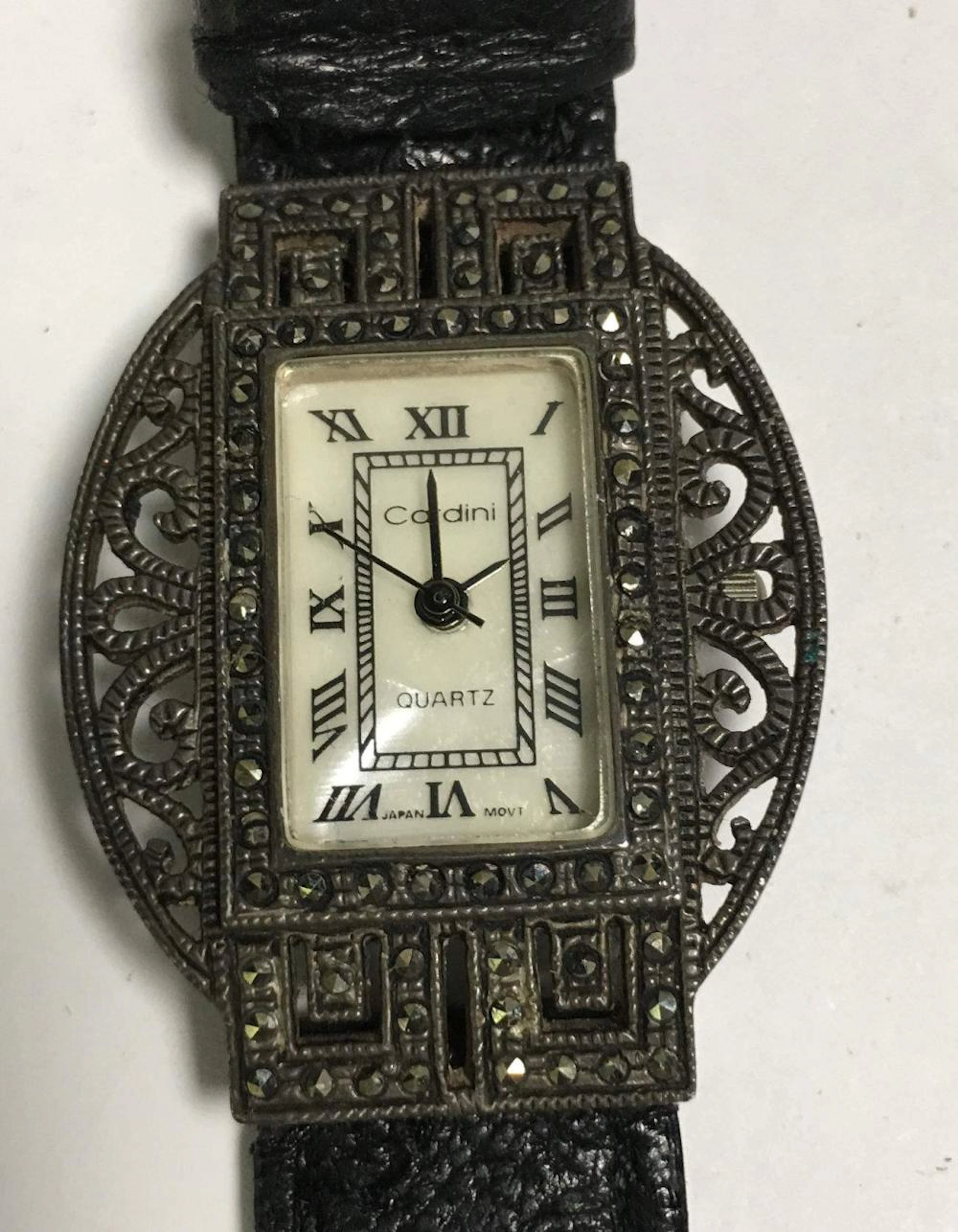 Cardini Quartz Marcasite Wrist Watch