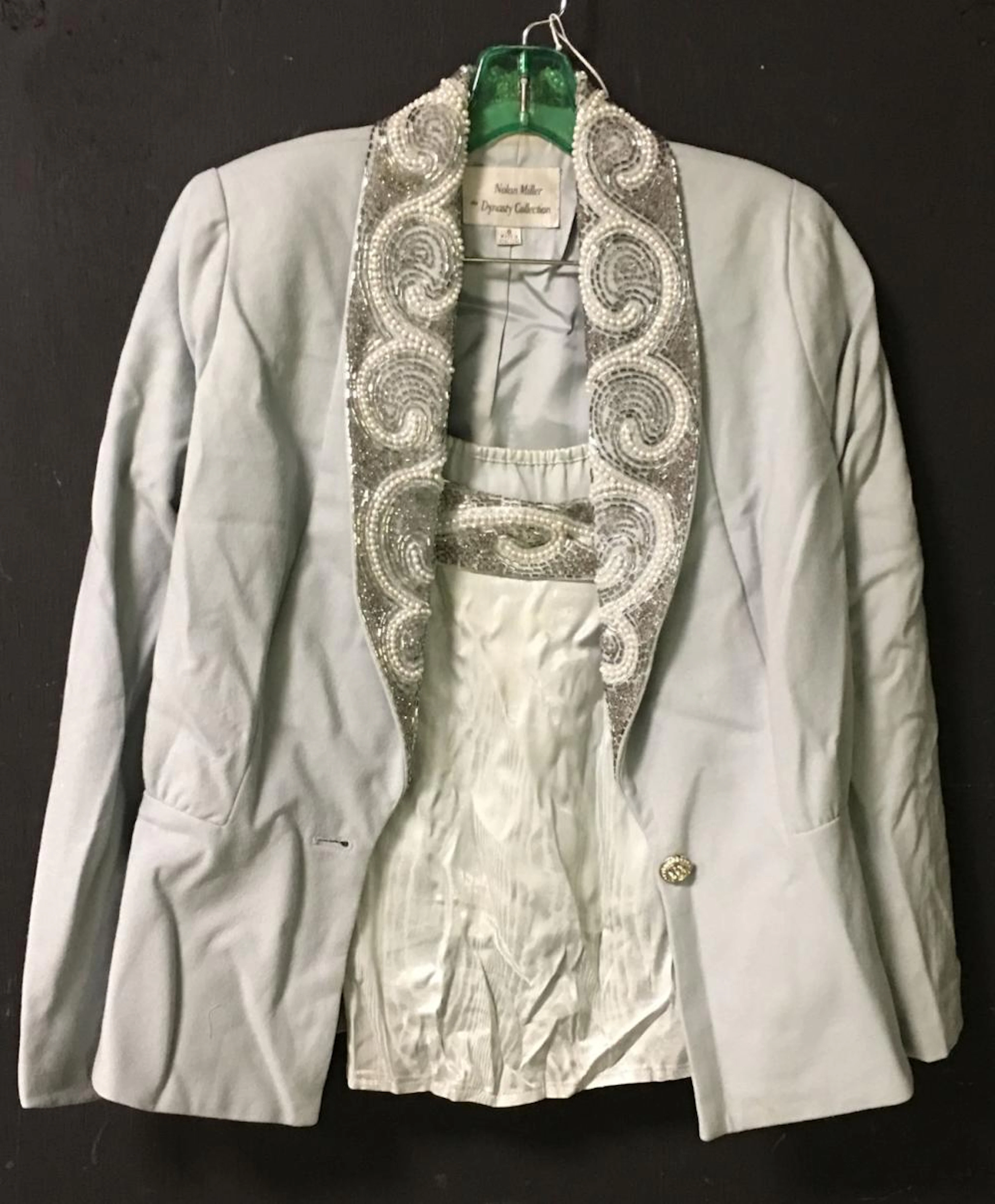 Blue Nolan Miller Womens Jacket With Silk Shirt