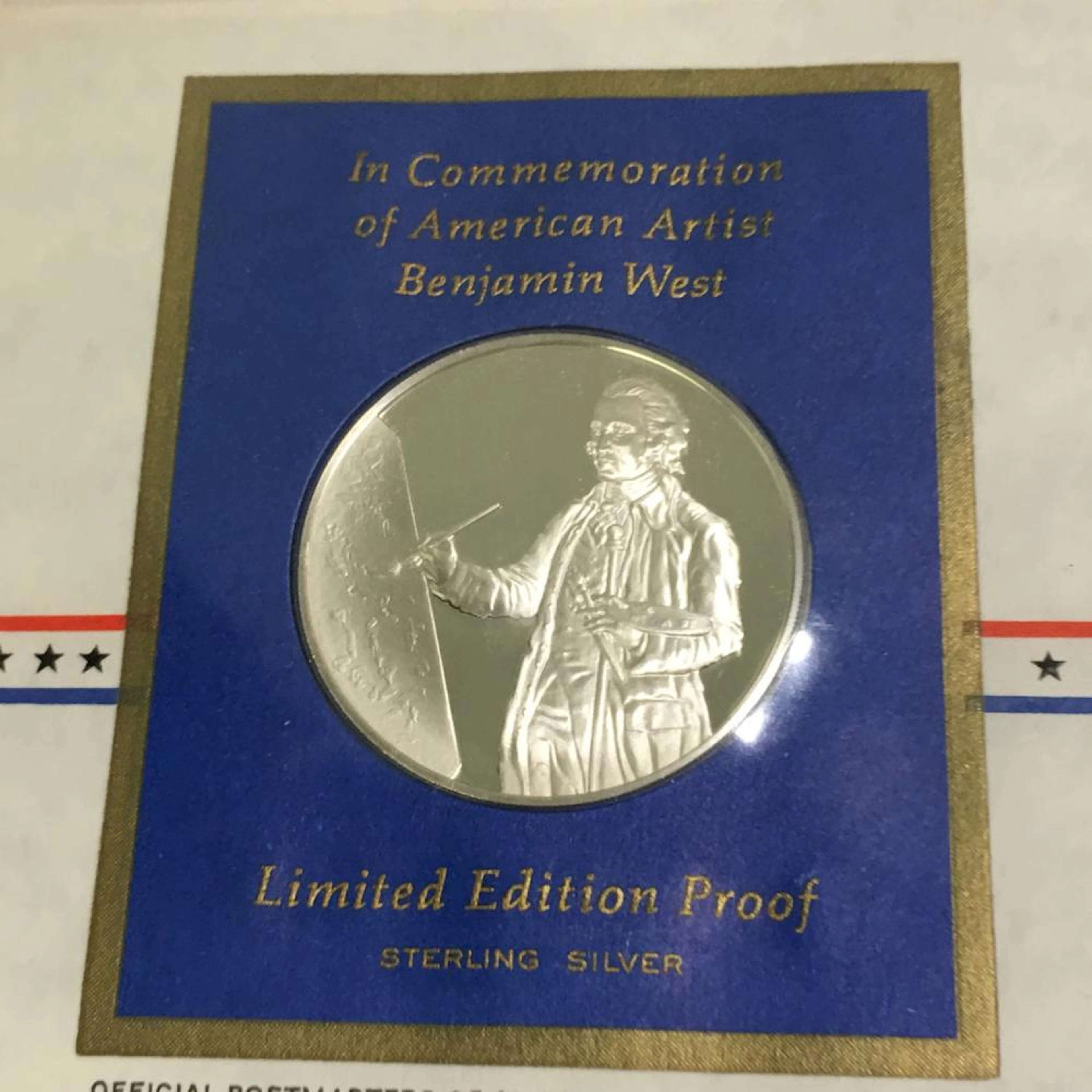 First Day Of Issue Letter, Stamp & Sterling Medal