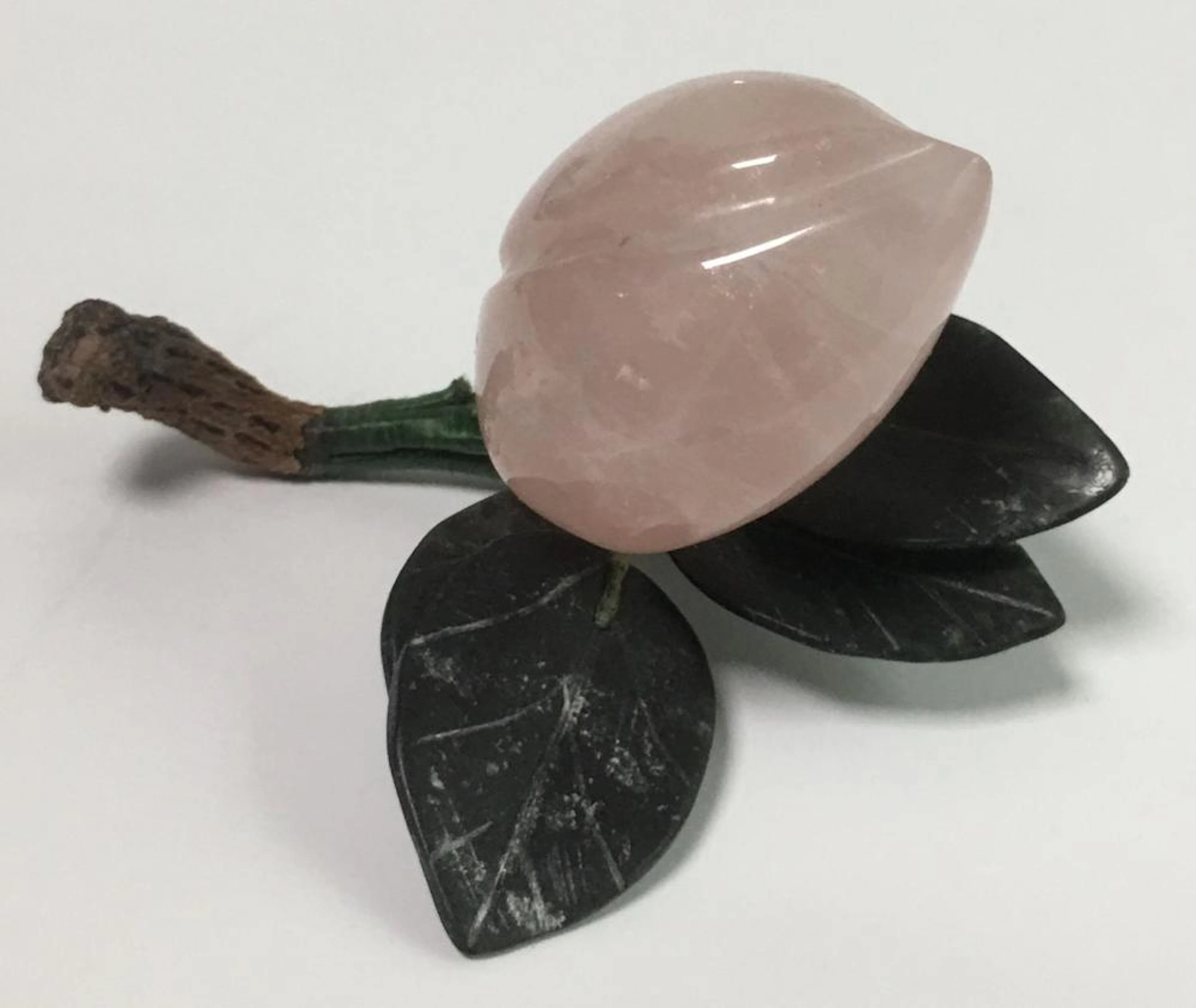 Jade And Quartz Fruit Sculpture