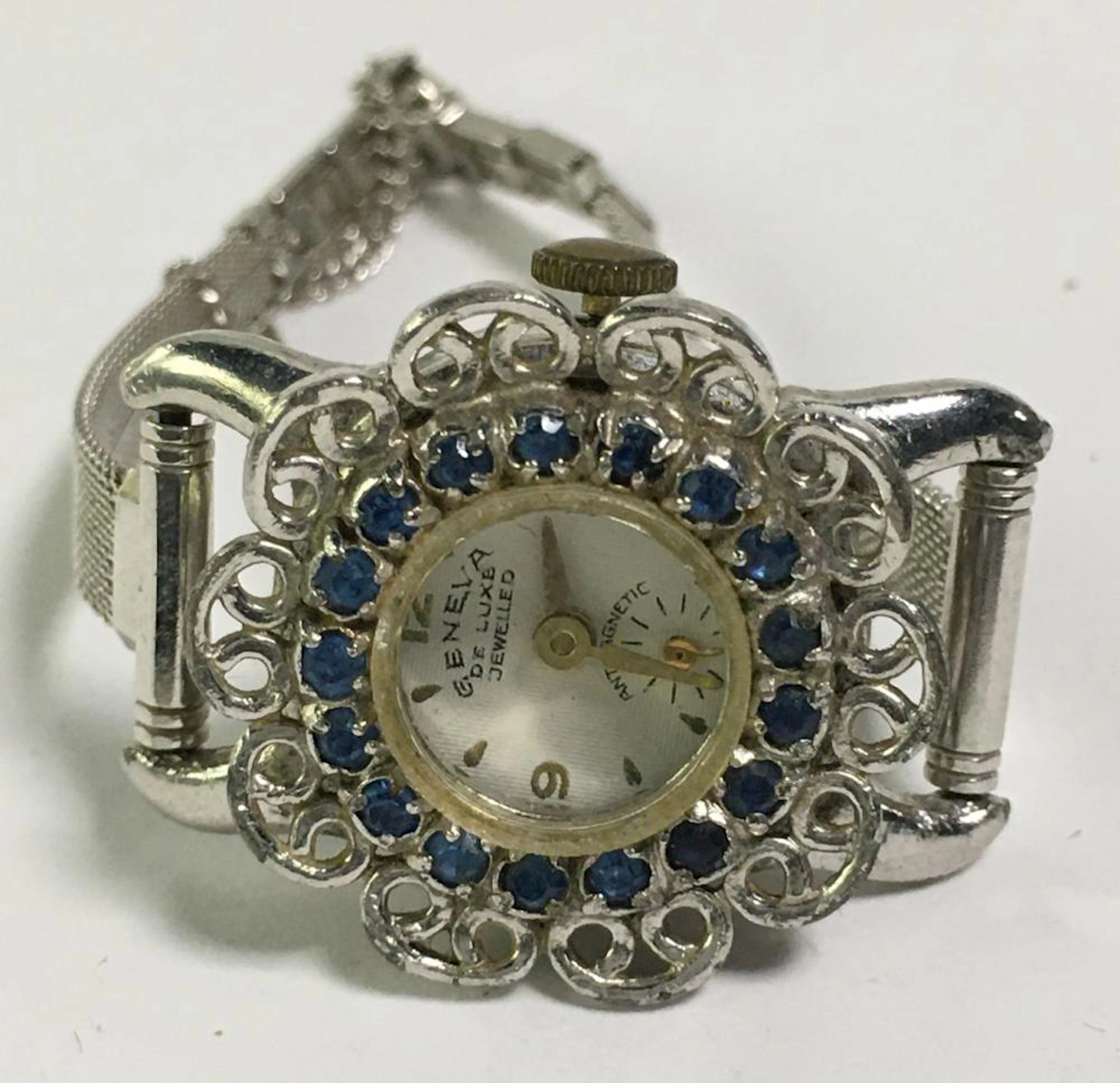 Geneva De Luxe Jeweled Wrist Watch