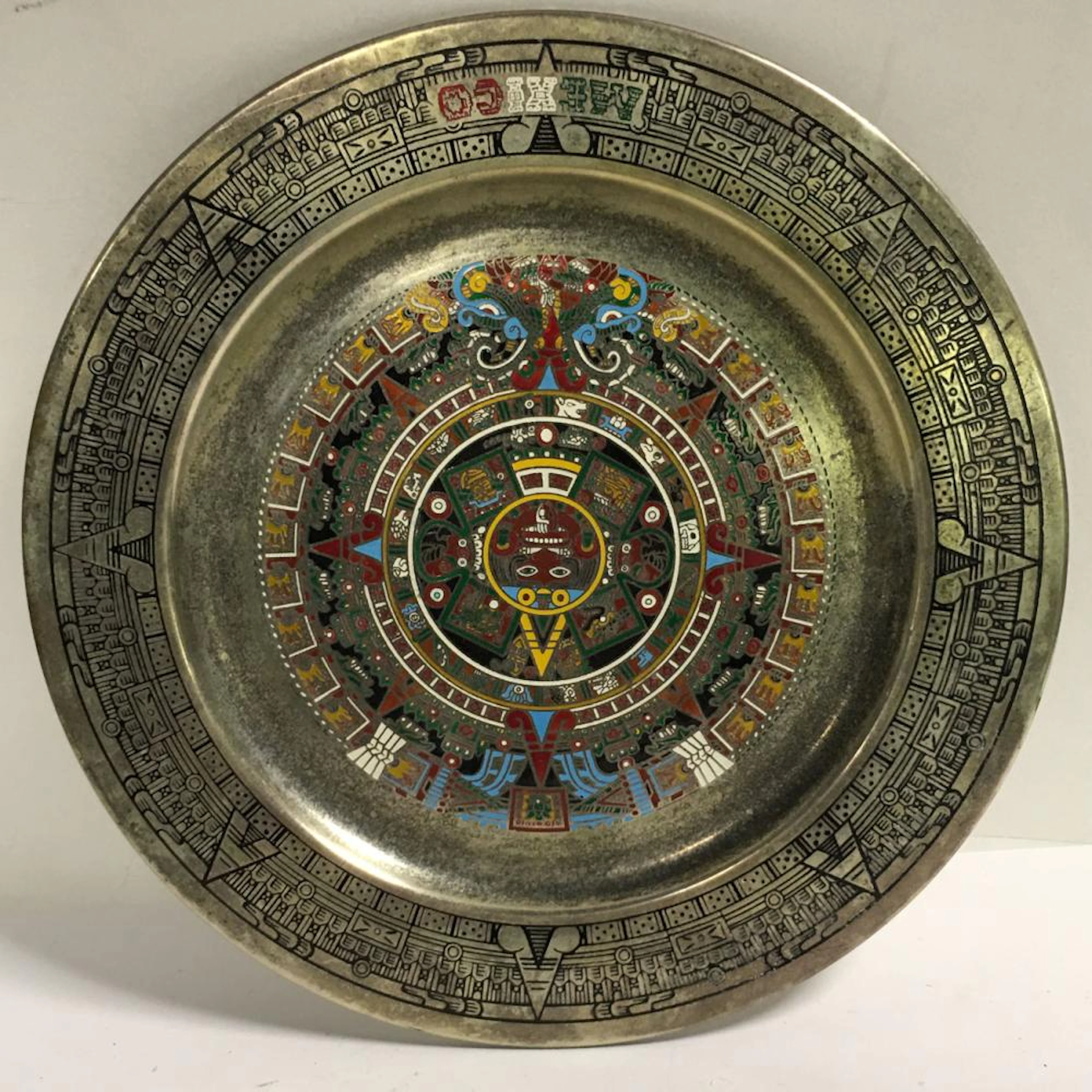 Aztec Calendar Decorated Tray
