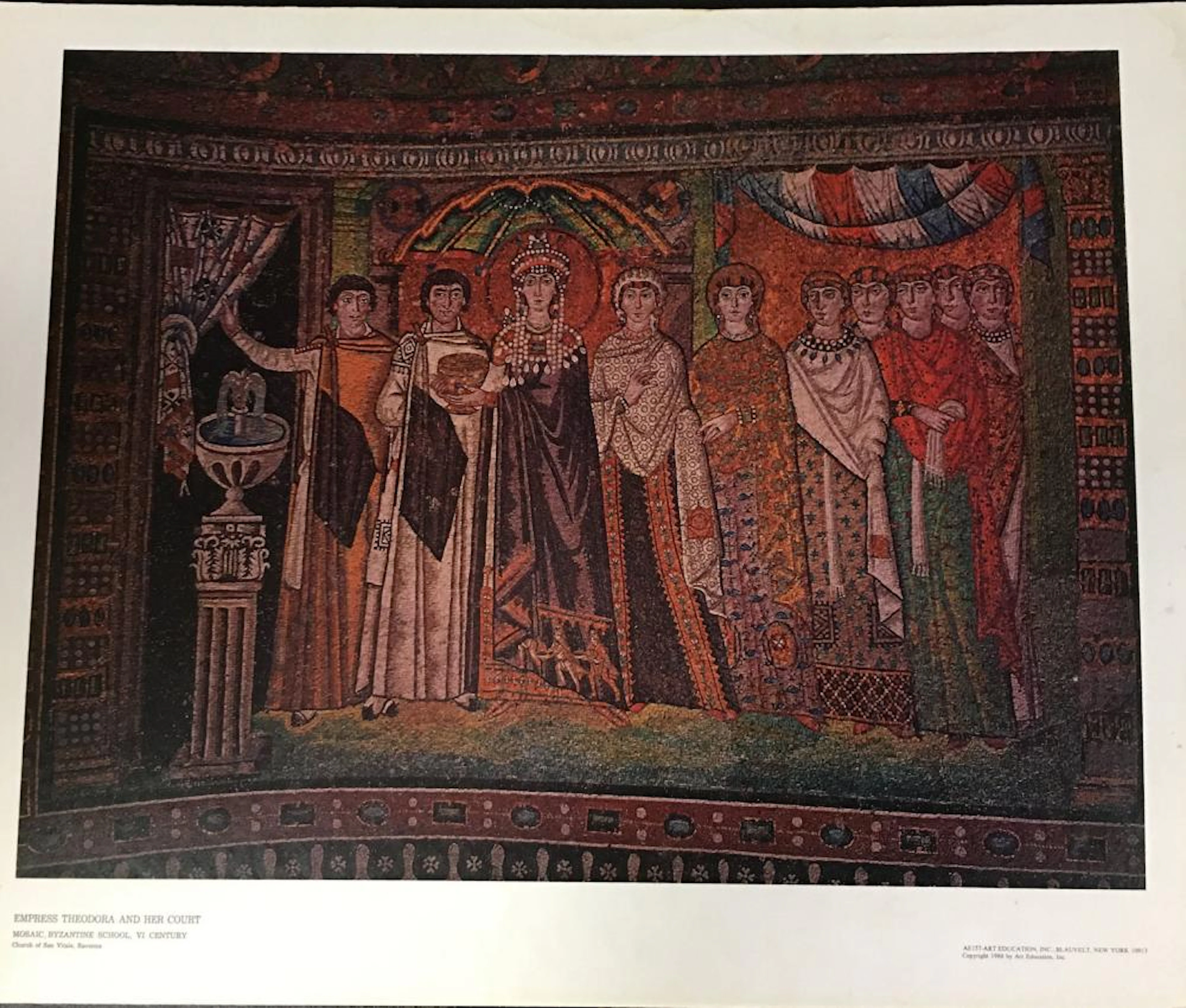 Empress Theodora And Her Court Print