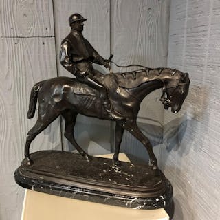 Bronze Sculpture Of Horse And Rider